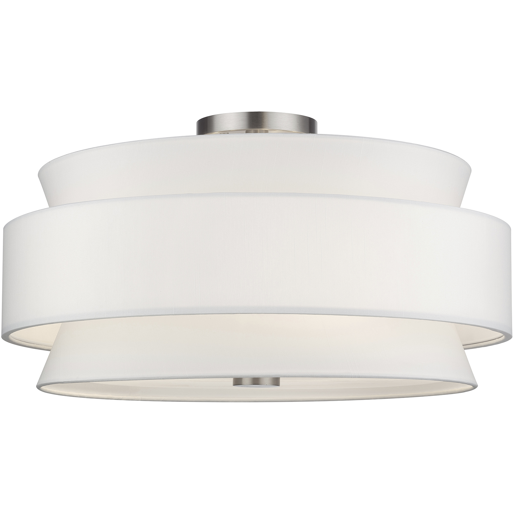 Fontana 5 Light 21 inch Brushed Nickel Semi-Flush Ceiling Light