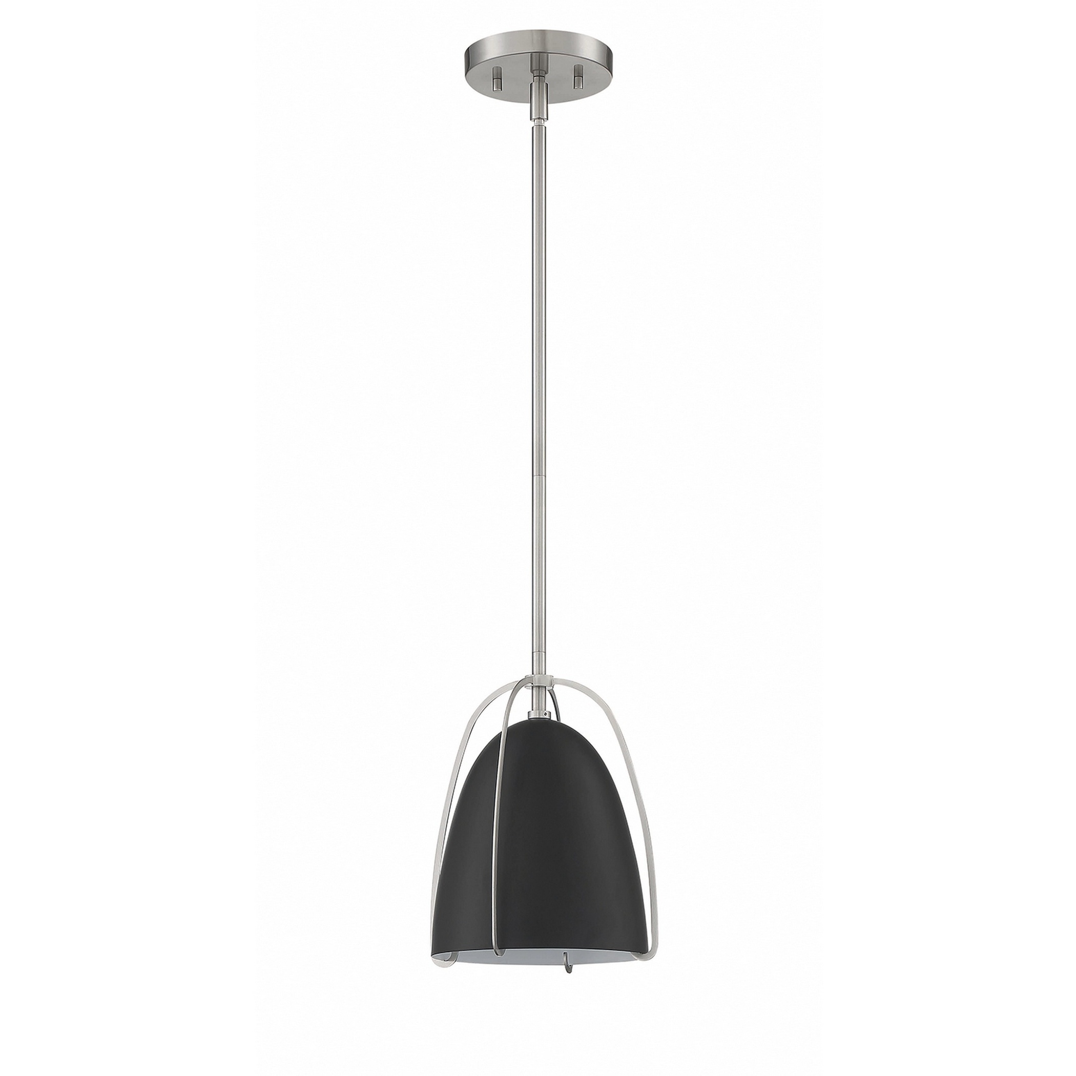 Vilia Mini 1 Light 9 inch Black and Satin Nickel Pendant Ceiling Light