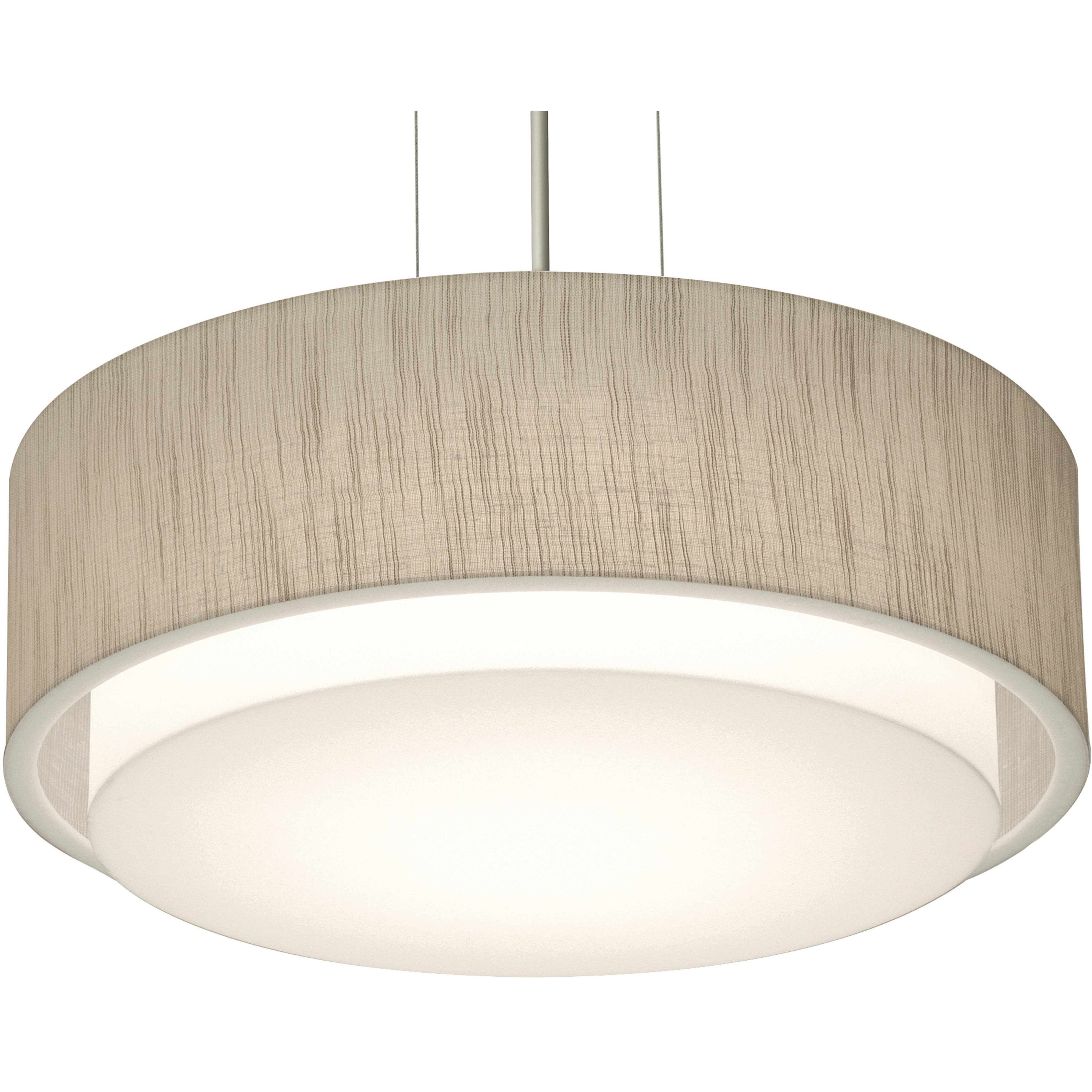 Sanibel 2 Light 16 inch Satin Nickel Pendant Ceiling Light in Jute