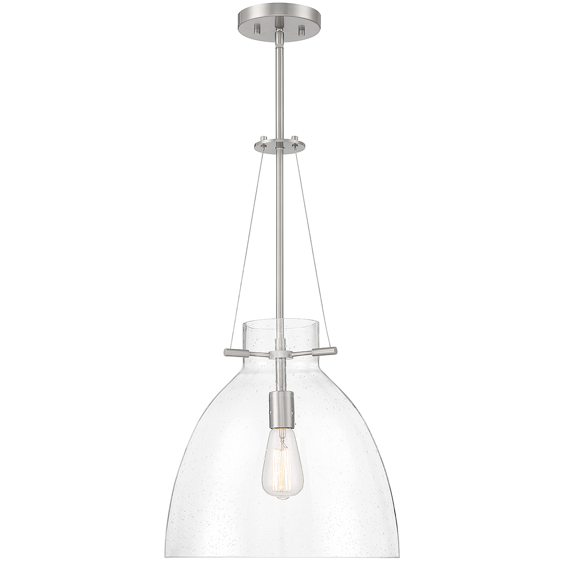 Foster 1 Light 14 inch Satin Nickel Pendant Ceiling Light