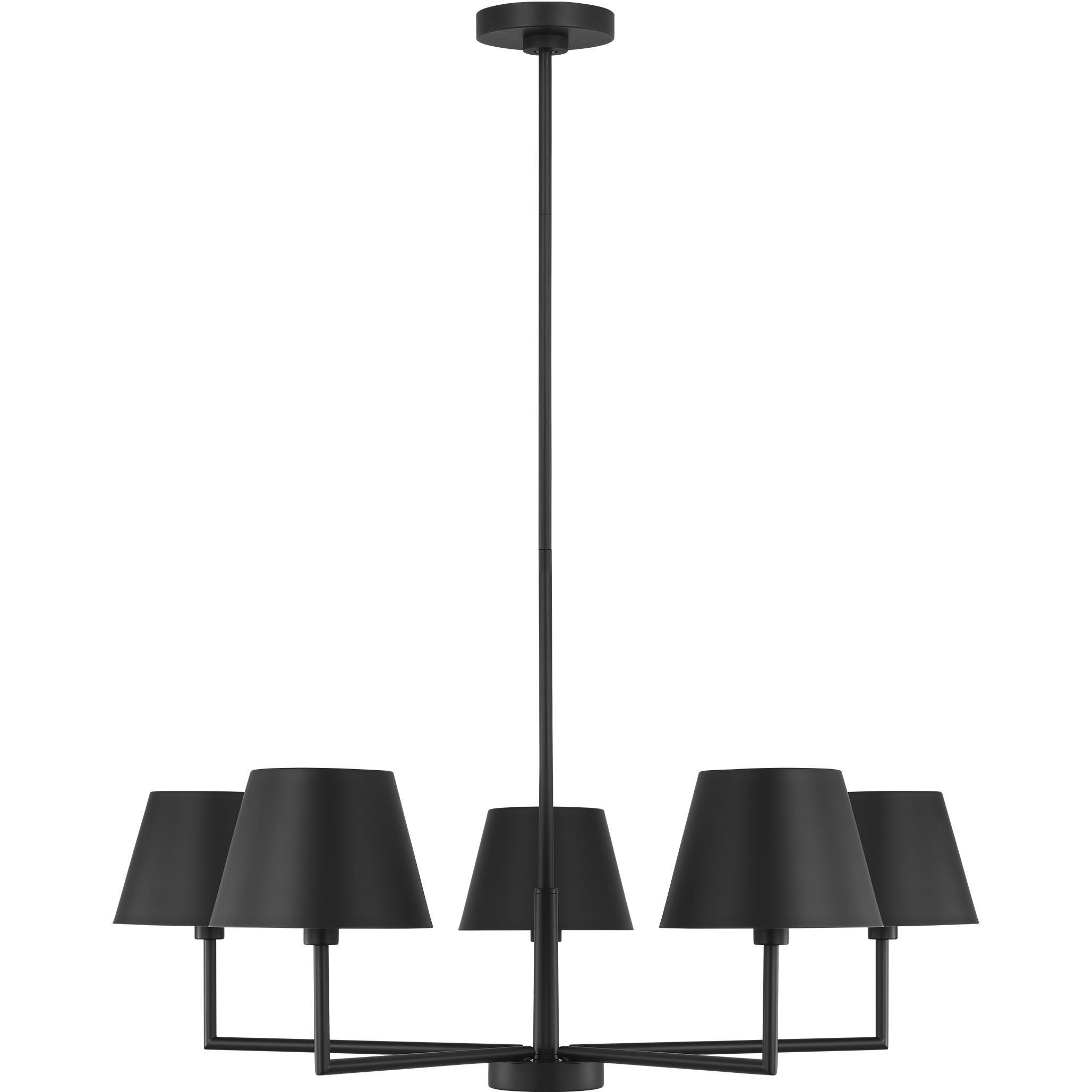 Drew & Jonathan Ender 5 Light 32.63 inch Midnight Black Chandelier Ceiling Light, Medium