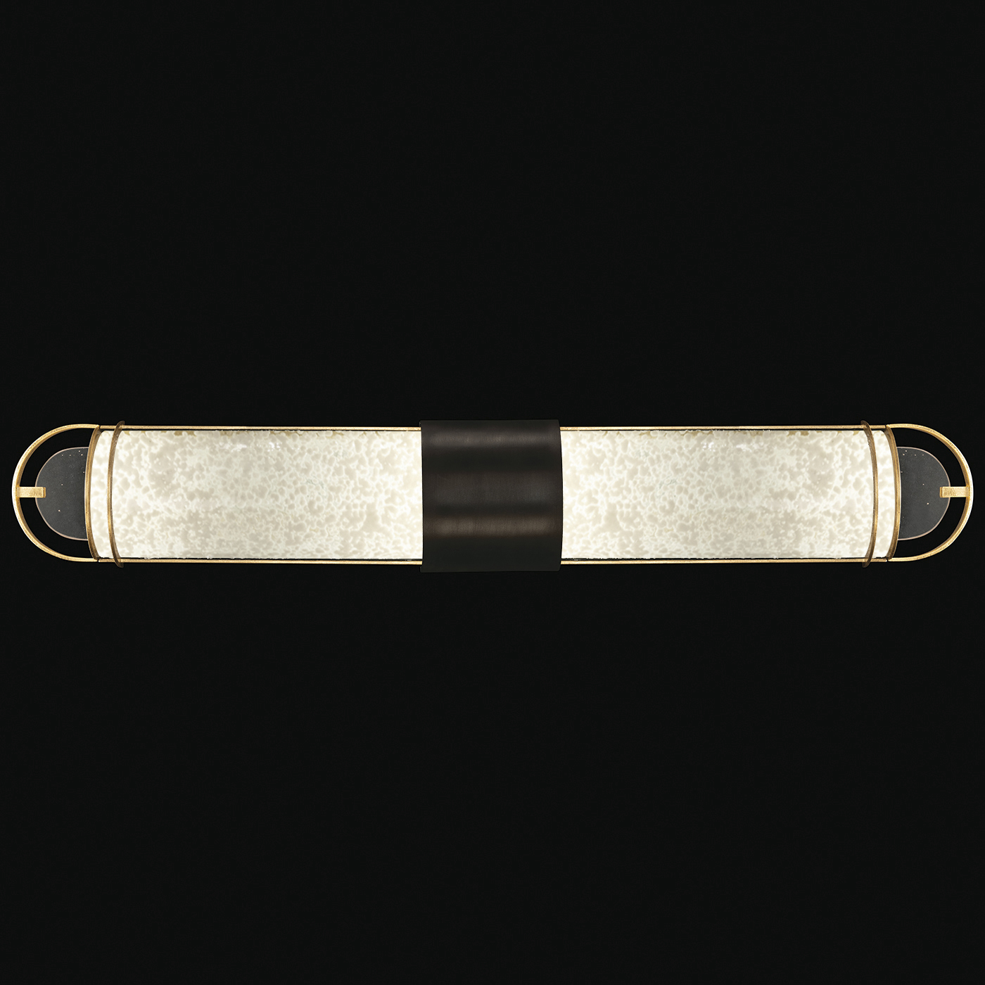Bond 2 Light 35.3 inch Black and Gold Bath Bar Wall Light