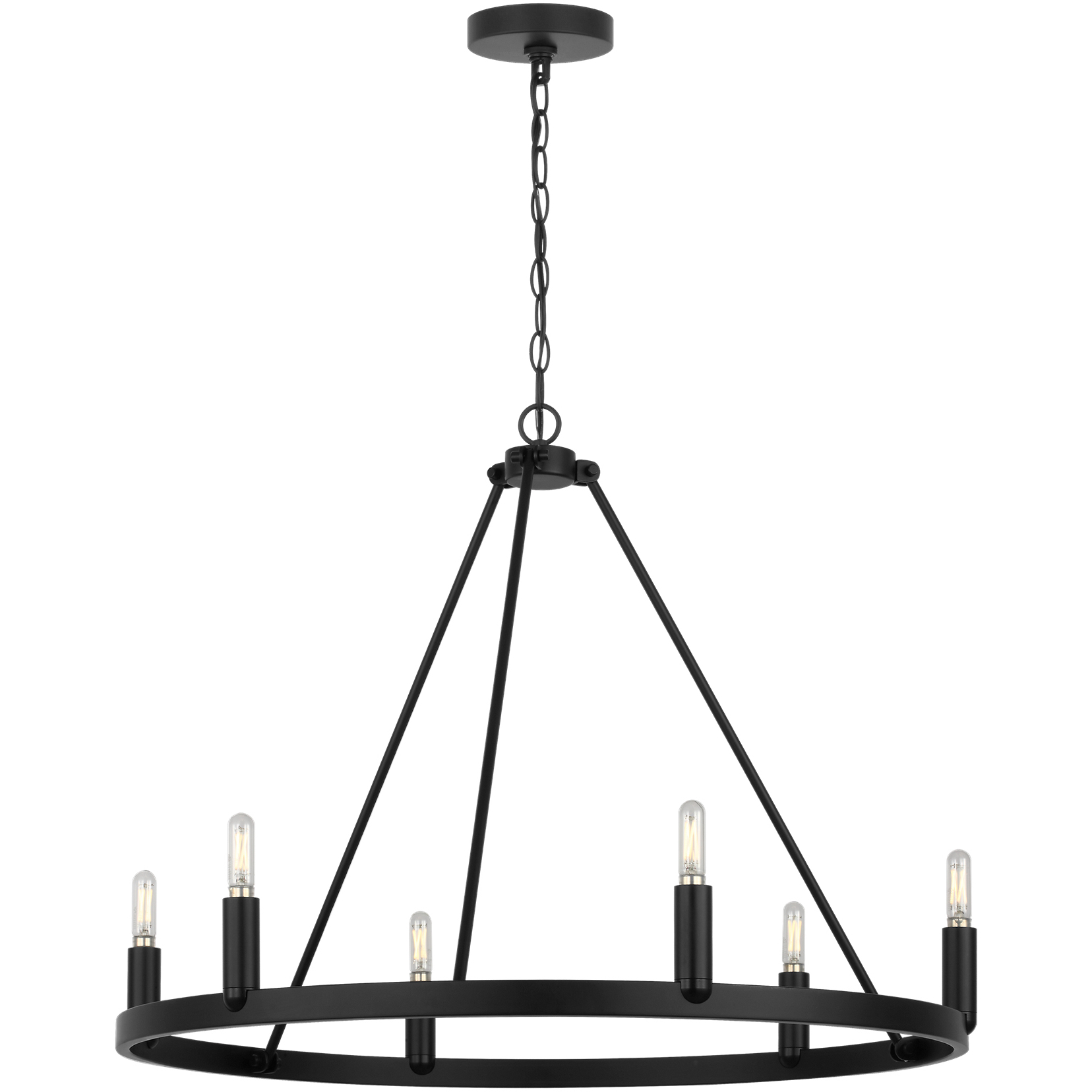 Mirla LED 28 inch Midnight Black Chandelier Ceiling Light