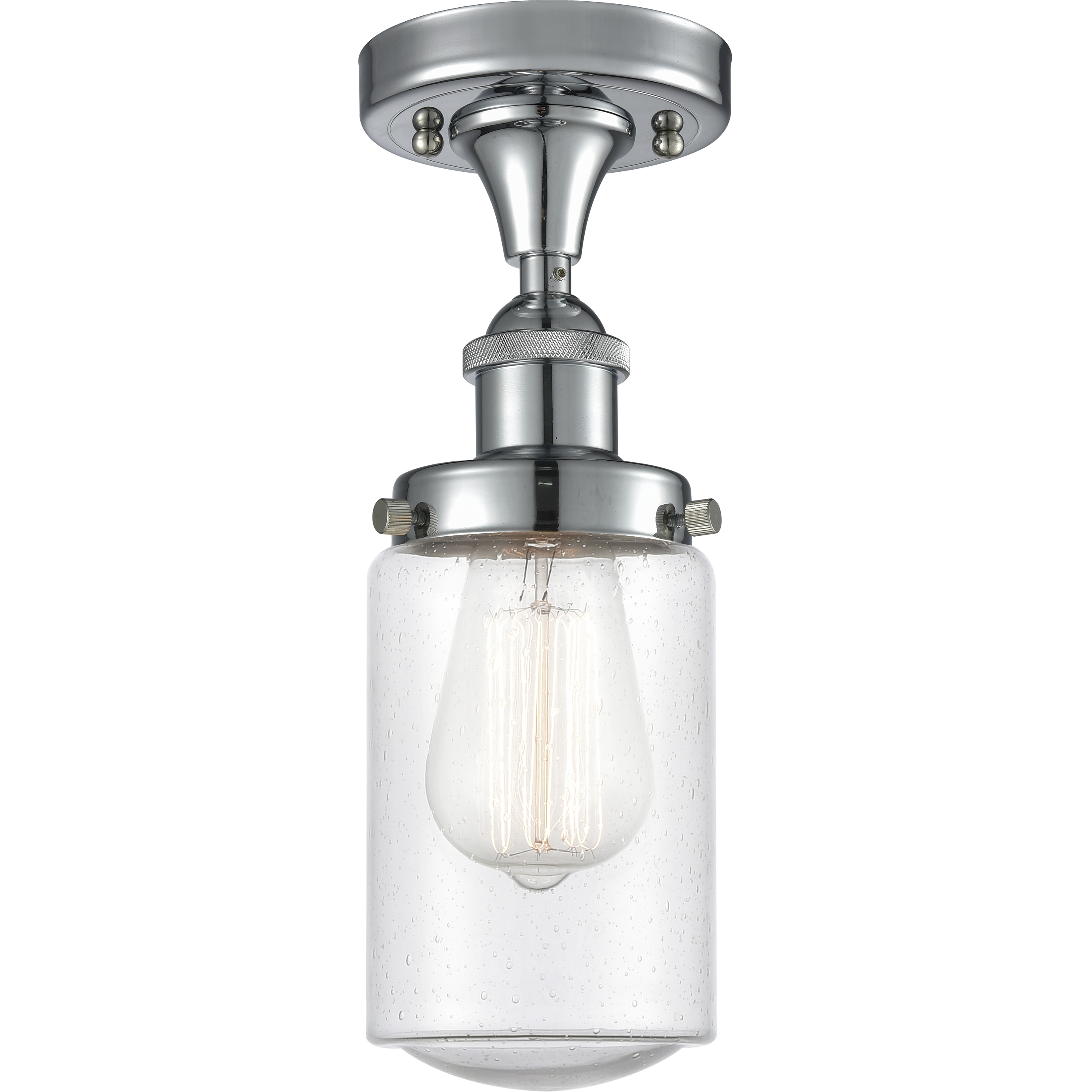 Dover 1 Light 6.5 inch Polished Chrome Semi-Flush Mount Ceiling Light