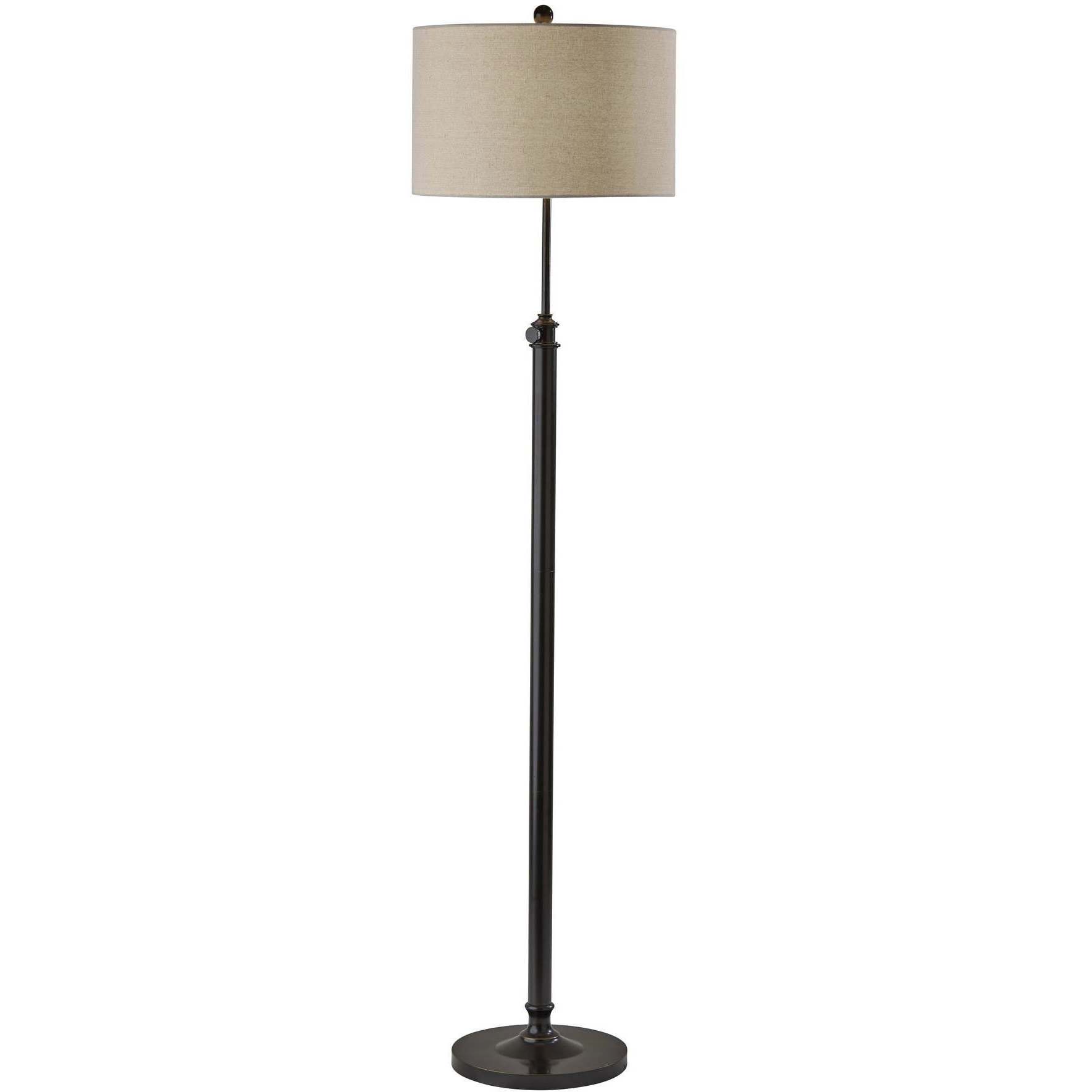 Barton 57 inch 100.00 watt Antique Bronze Floor Lamp Portable Light, Simplee Adesso 