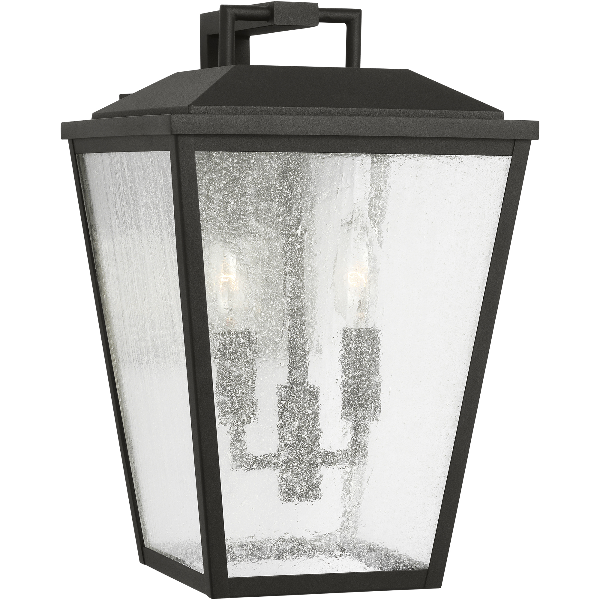 Drew & Jonathan Kennewick 2 Light 13.75 inch Textured Black Outdoor Wall Lantern, Medium