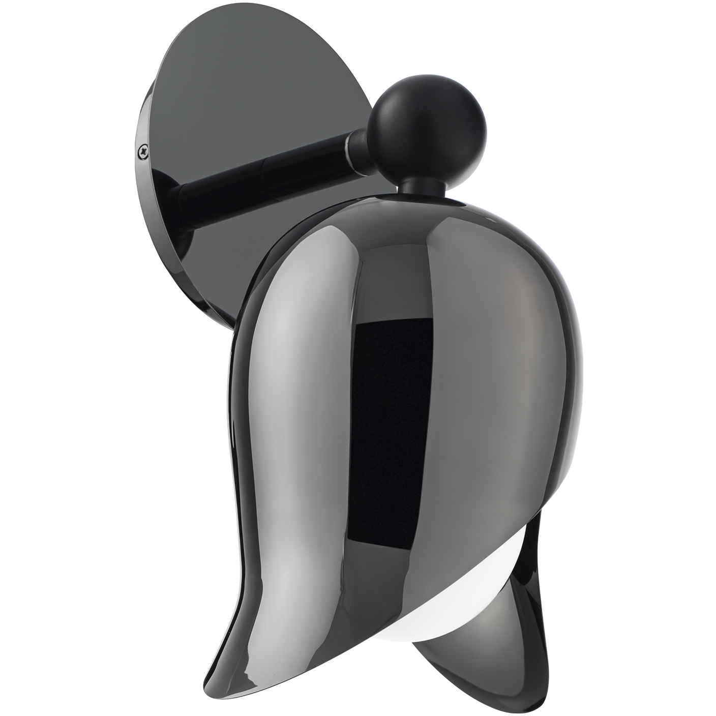 Elixir LED 6.8 inch Polished Black Nickel and Black Wall Sconce Wall Light in 2700K