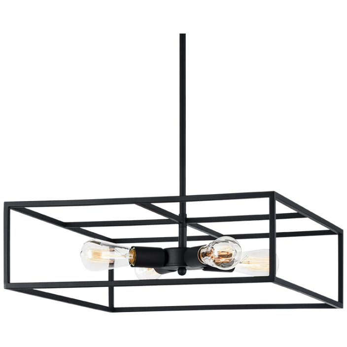 Candid 4 Light 16.25 inch Rusty Black Pendant Ceiling Light