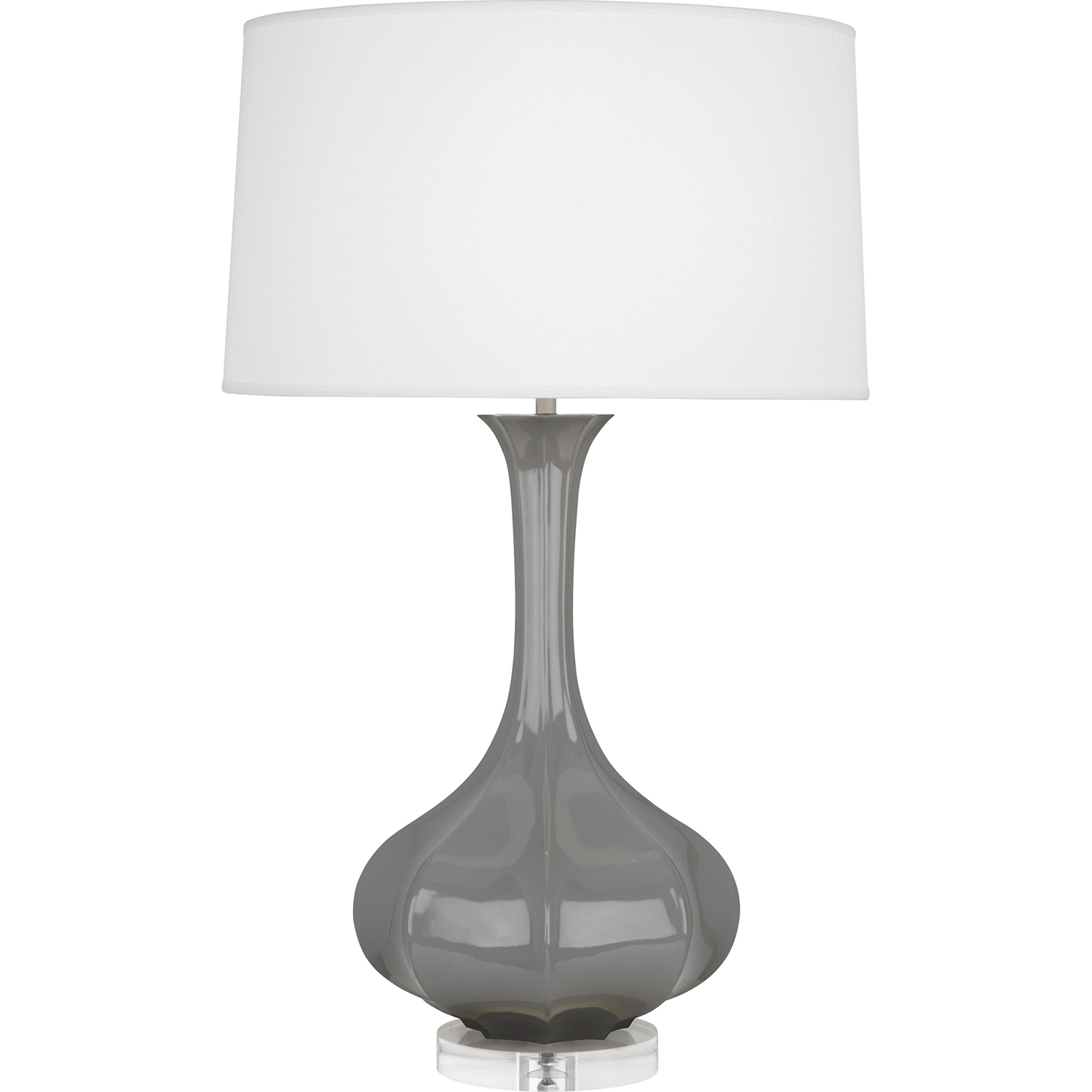 Pike 32.75 inch 150 watt Smoky Taupe Table Lamp Portable Light in Lucite