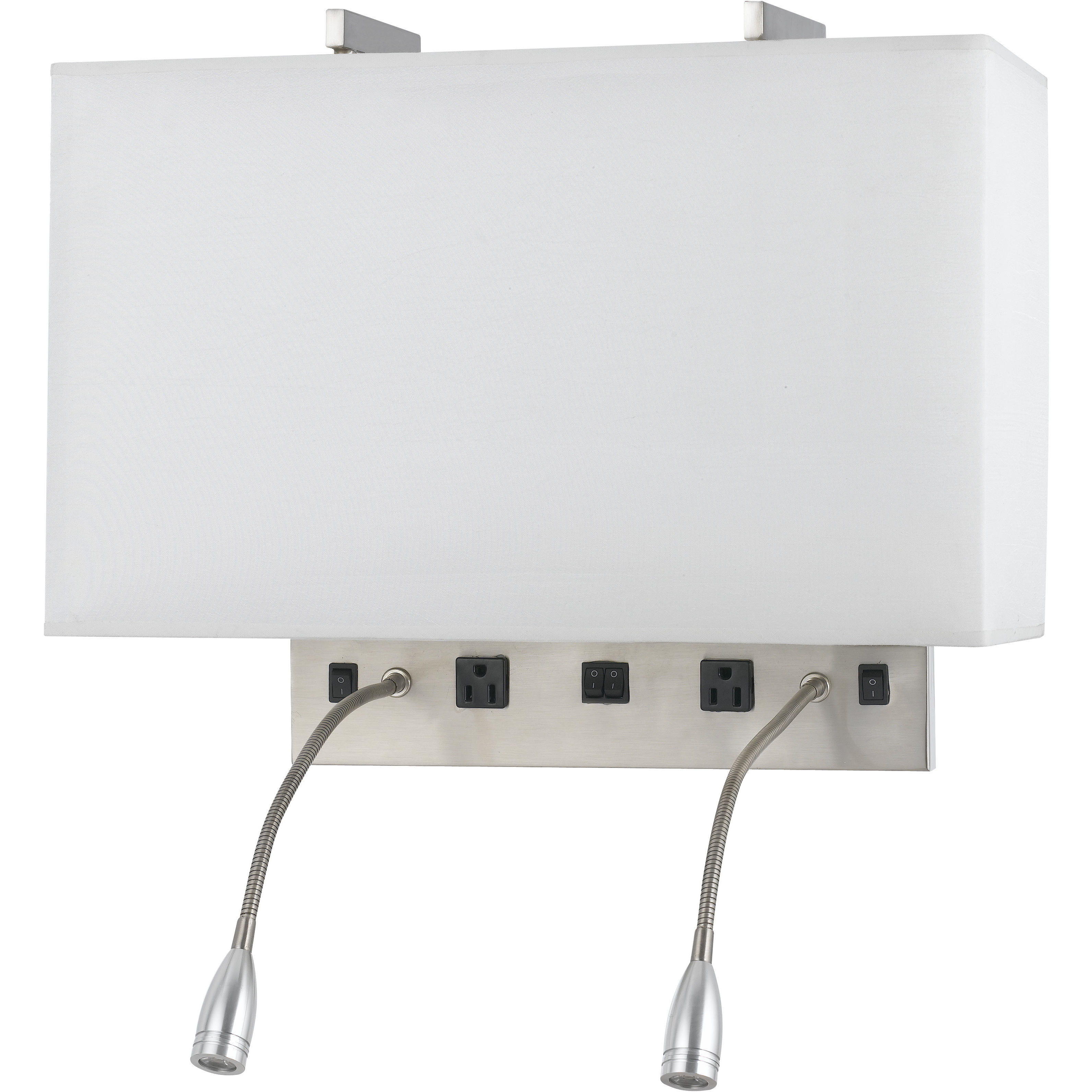 Signature 2 Light 9 inch Brushed Steel Wall Lamp Wall Light