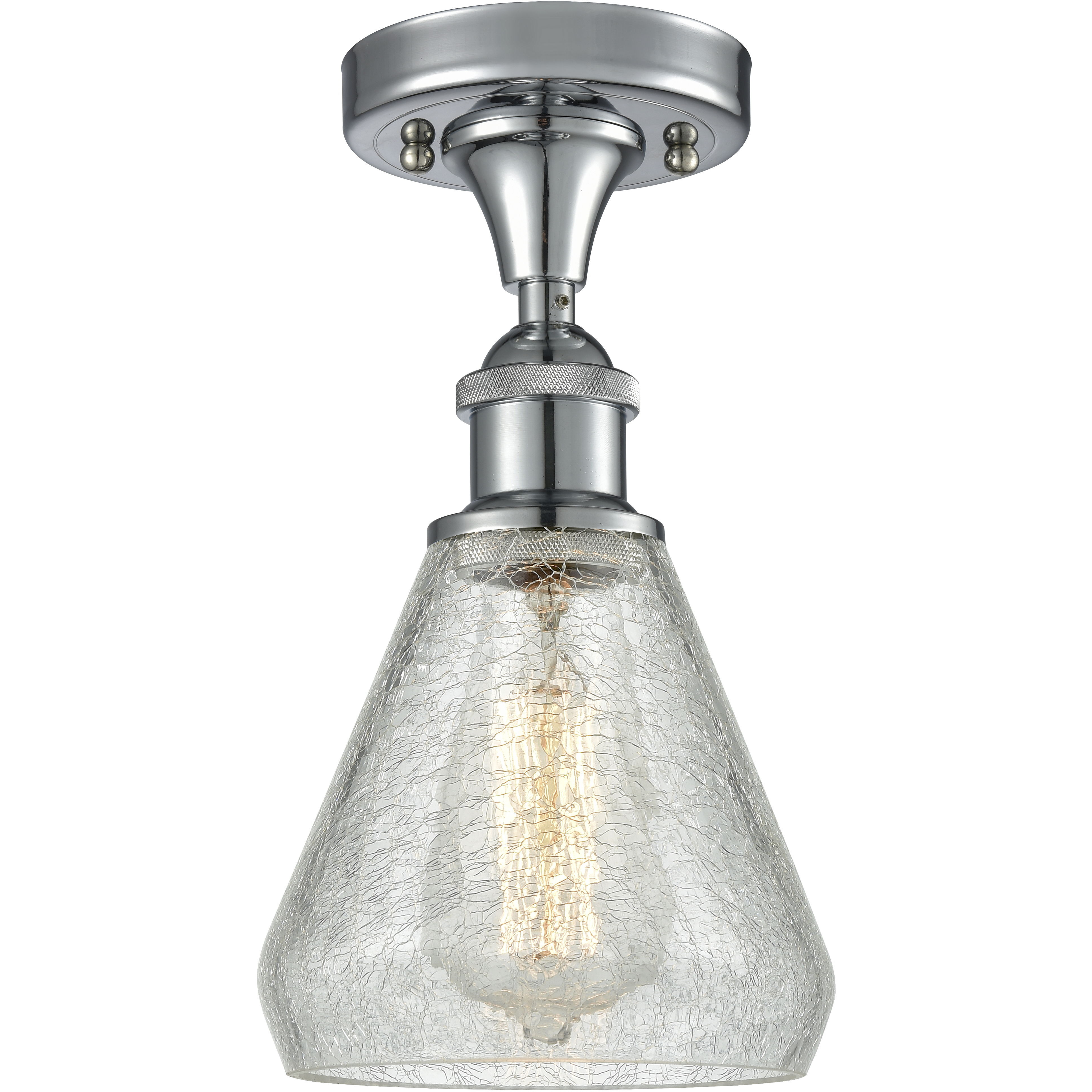 Edison Conesus 1 Light 6 inch Polished Chrome Semi-Flush Mount Ceiling Light