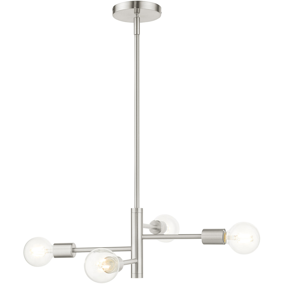 Bannister 4 Light 18 inch Brushed Nickel Chandelier Ceiling Light