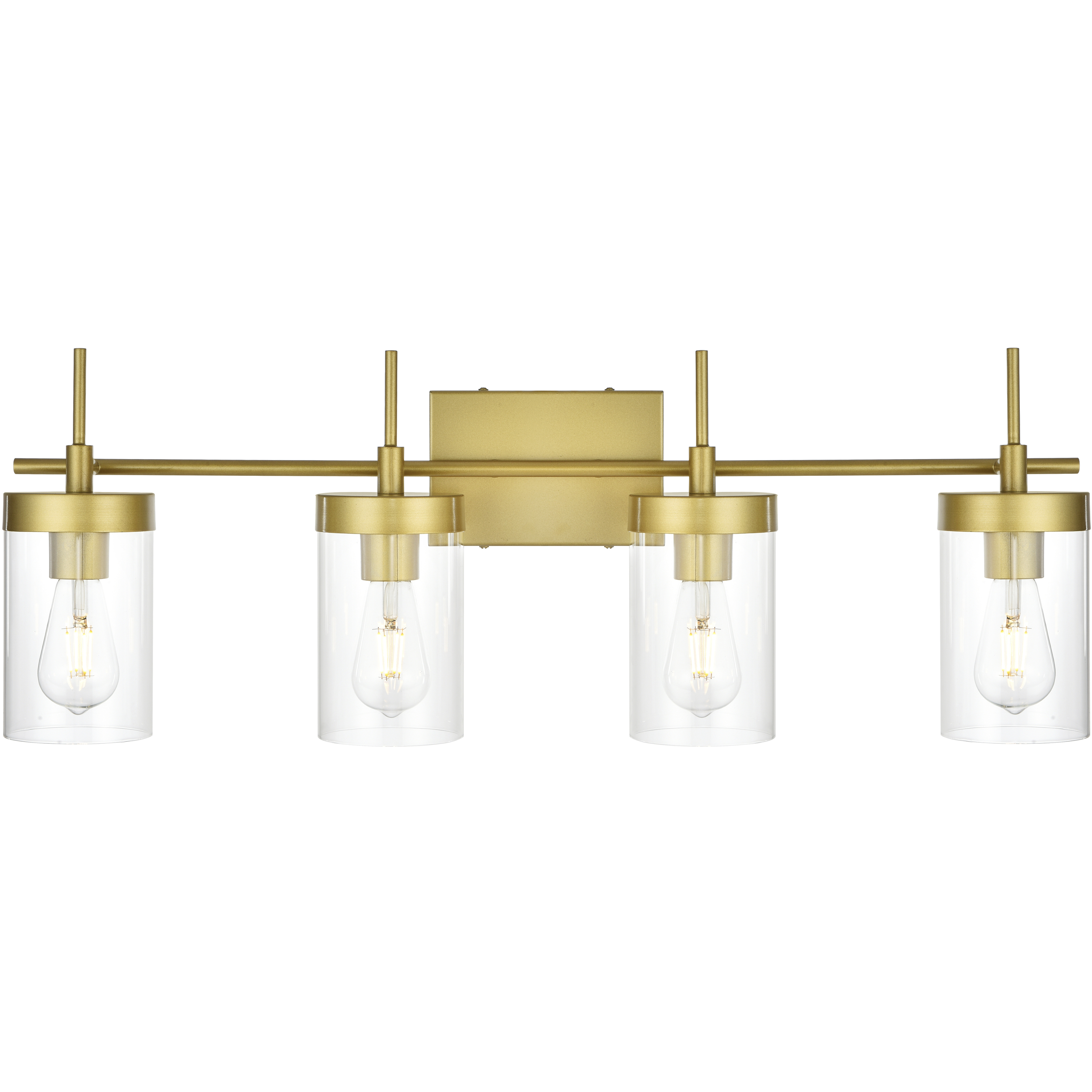 Benny 4 Light 32 inch Brass Bath Sconce Wall Light
