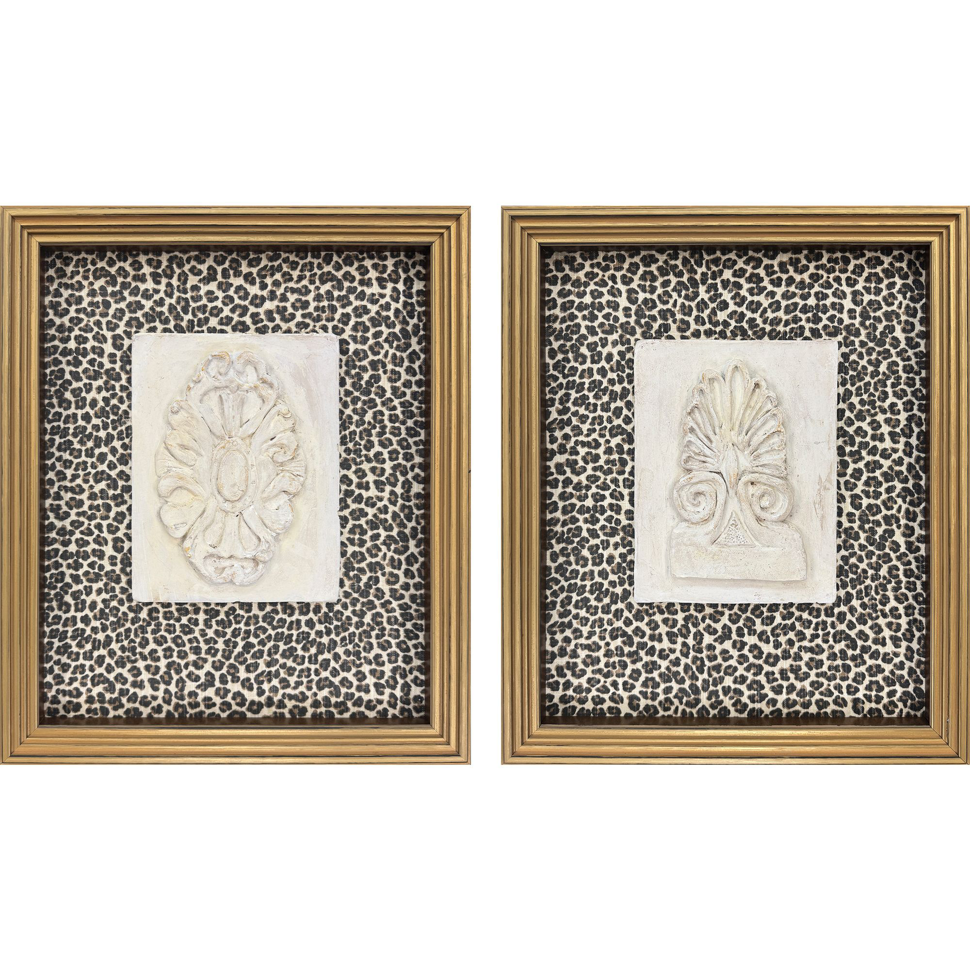 Motif II Black and Beige and Brown and Neutral Framed Art