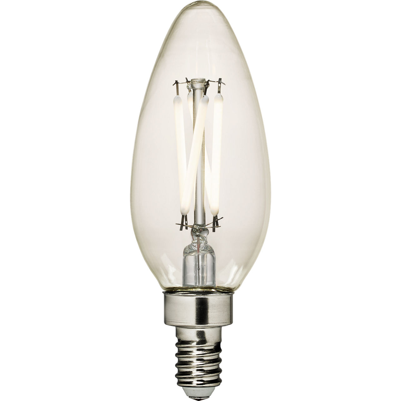Branded Lamps LED T - Torpedo C - E12 Candelabra 4 watt 120 3000K Light Bulb
