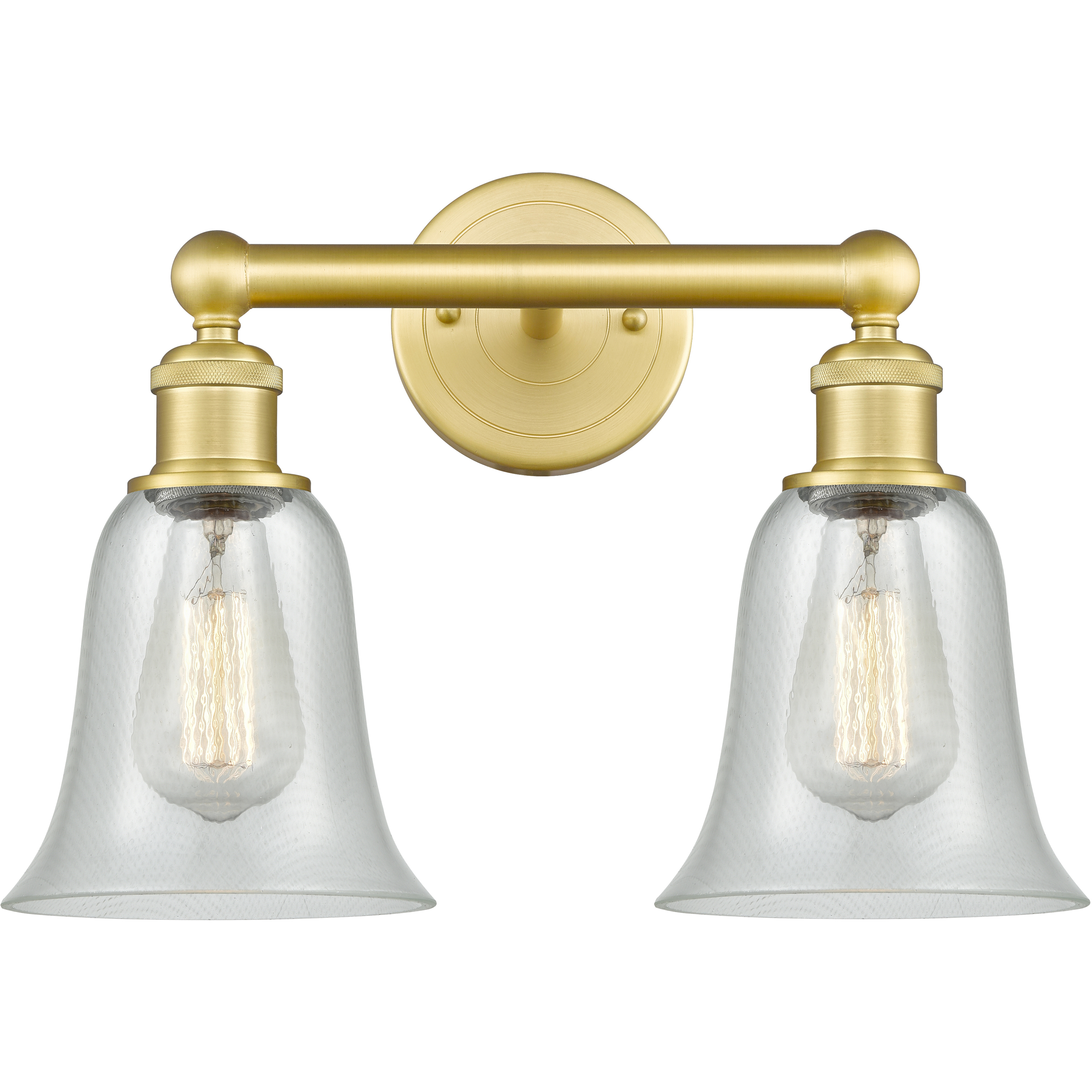 Hanover 2 Light 15.25 inch Satin Gold Bath Vanity Light Wall Light in Fishnet