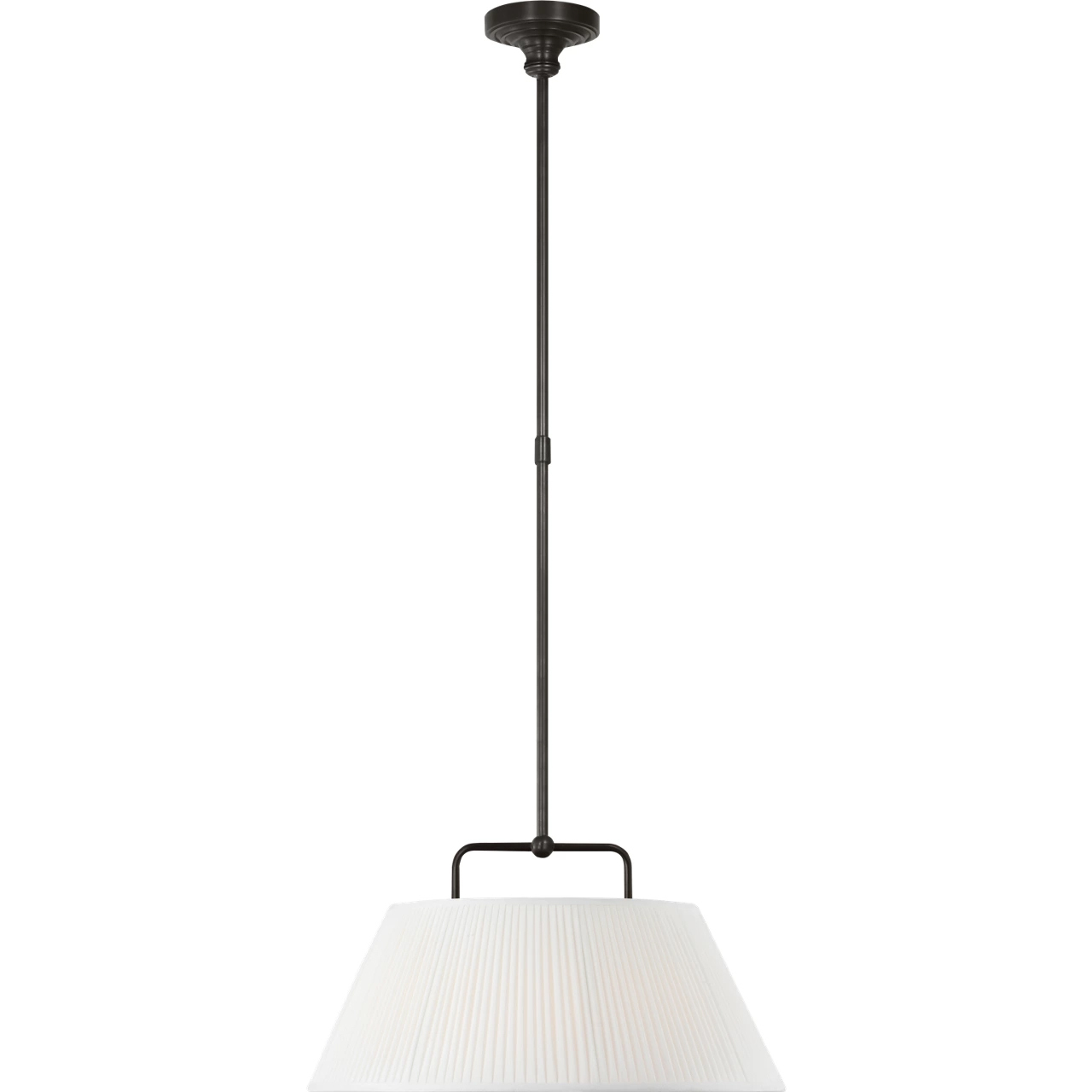 Amber Lewis Serrato LED 20 inch Bronze Hanging Shade Ceiling Light