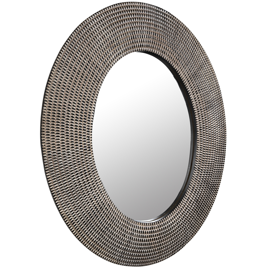 Coco 43.5 X 36 inch Ebony Walnut and White Mirror