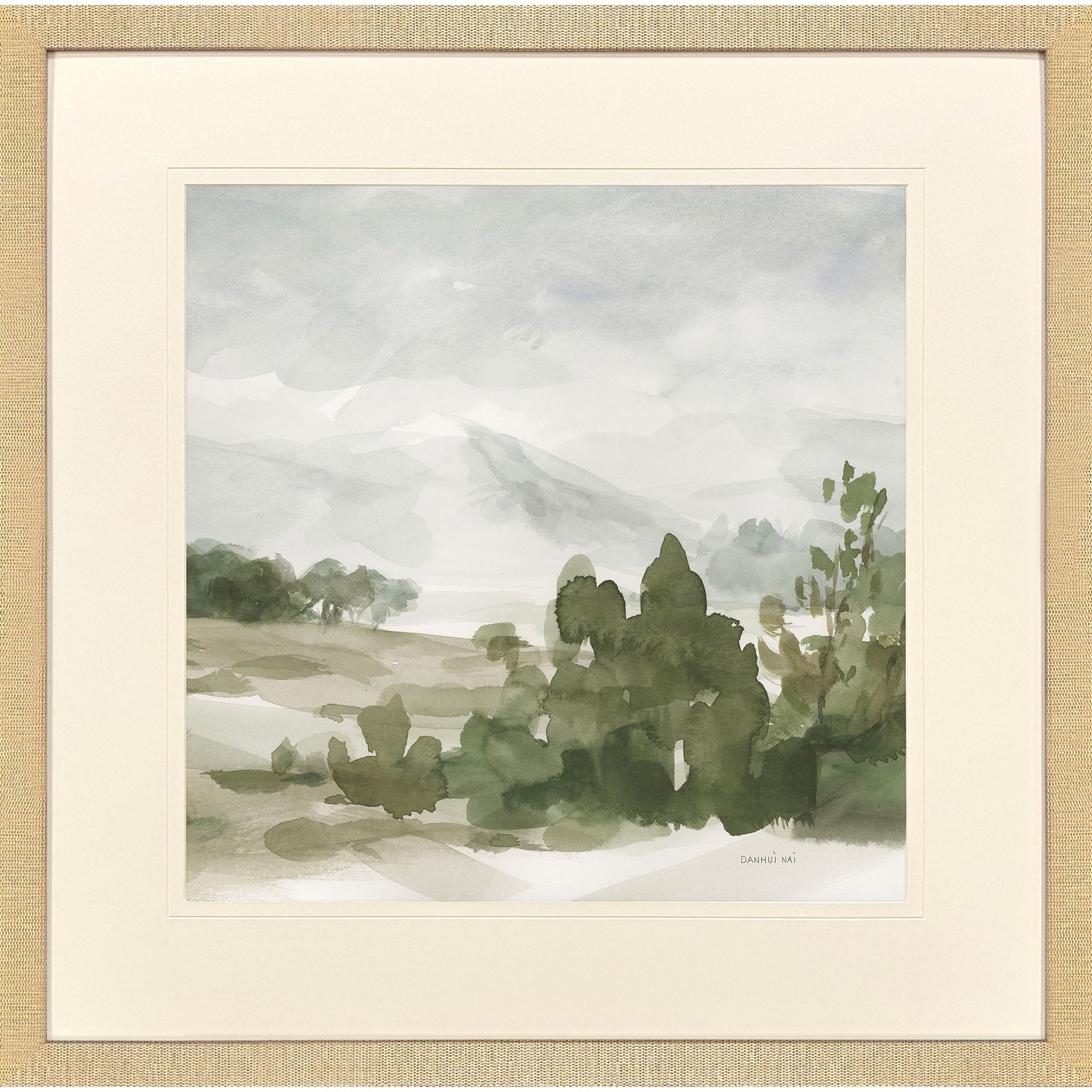 Path to the Mountain Green and Blue and White Framed Art, Propac