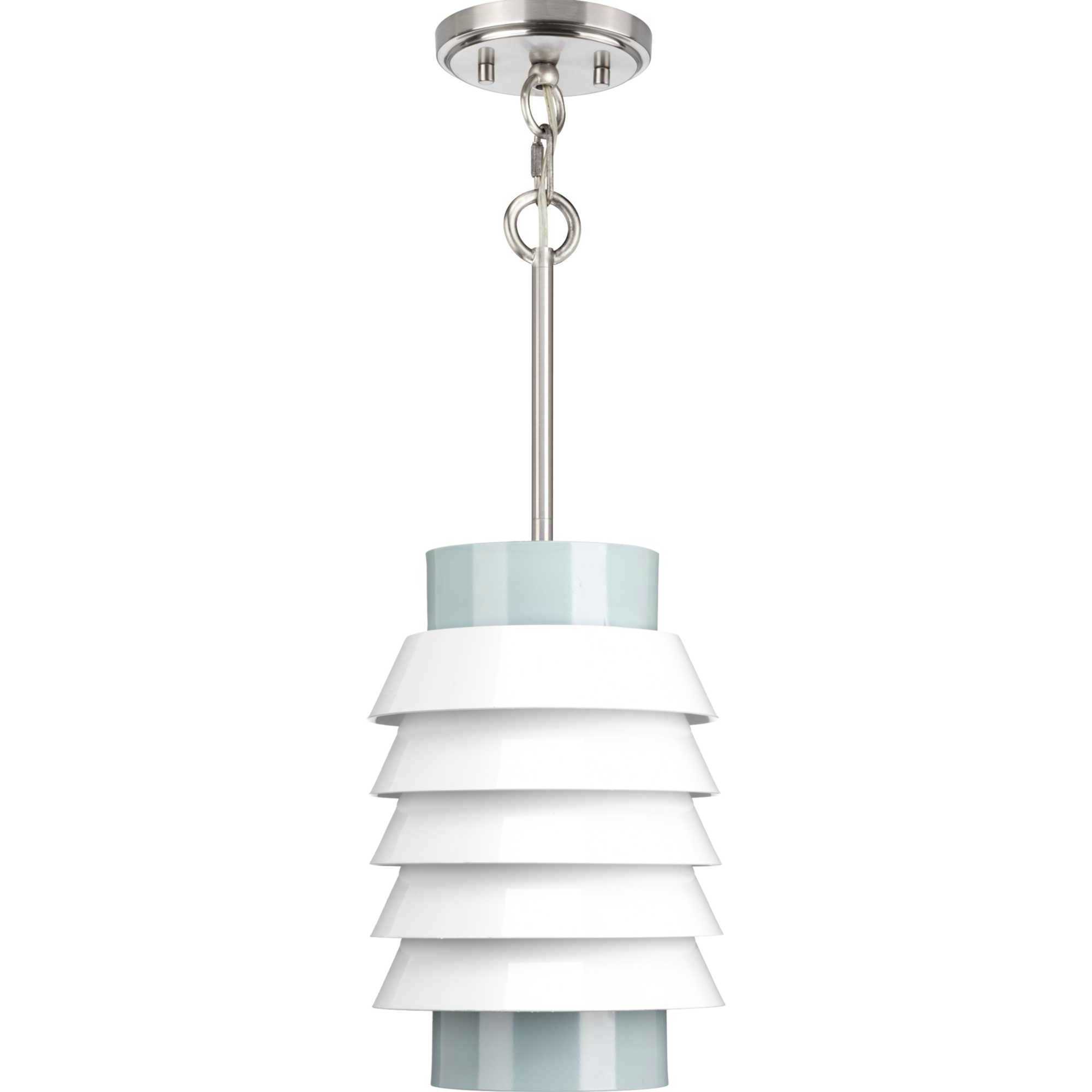 Railay Beach 1 Light 8 inch Brushed Nickel Pendant Ceiling Light, Design Series