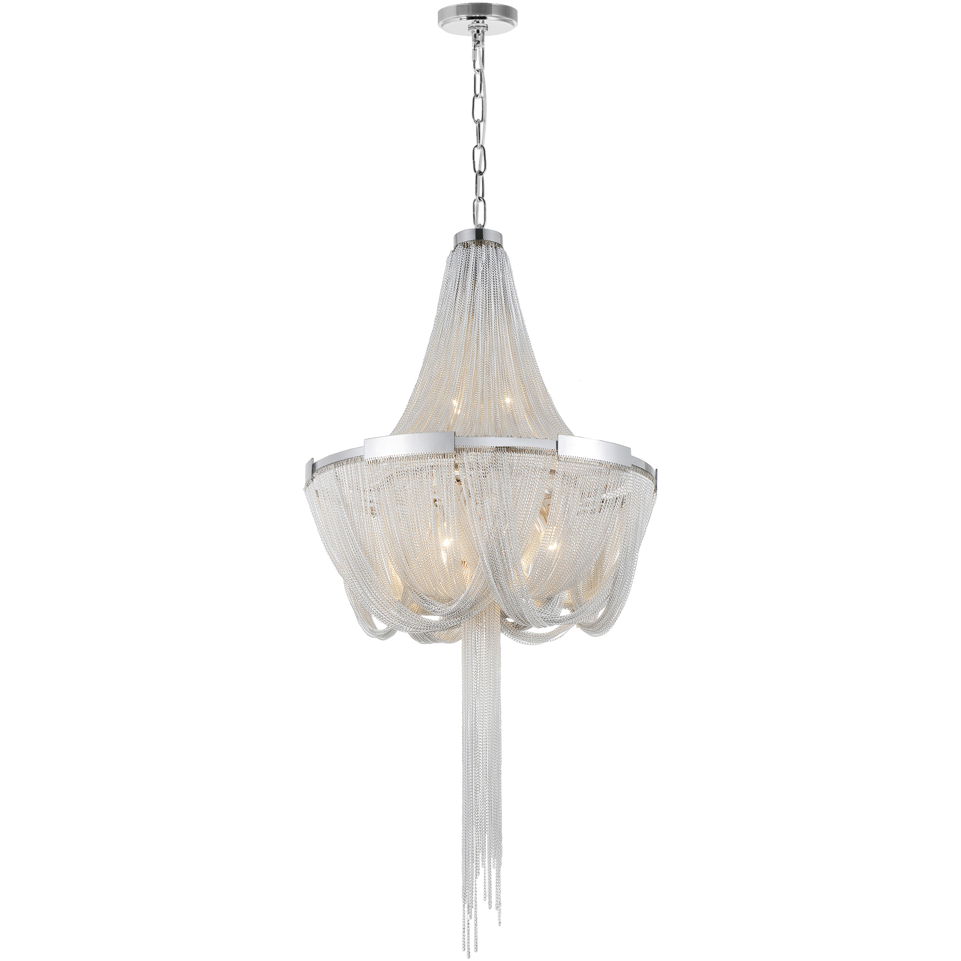 Enchanted 6 Light 20 inch Chrome Down Chandelier Ceiling Light