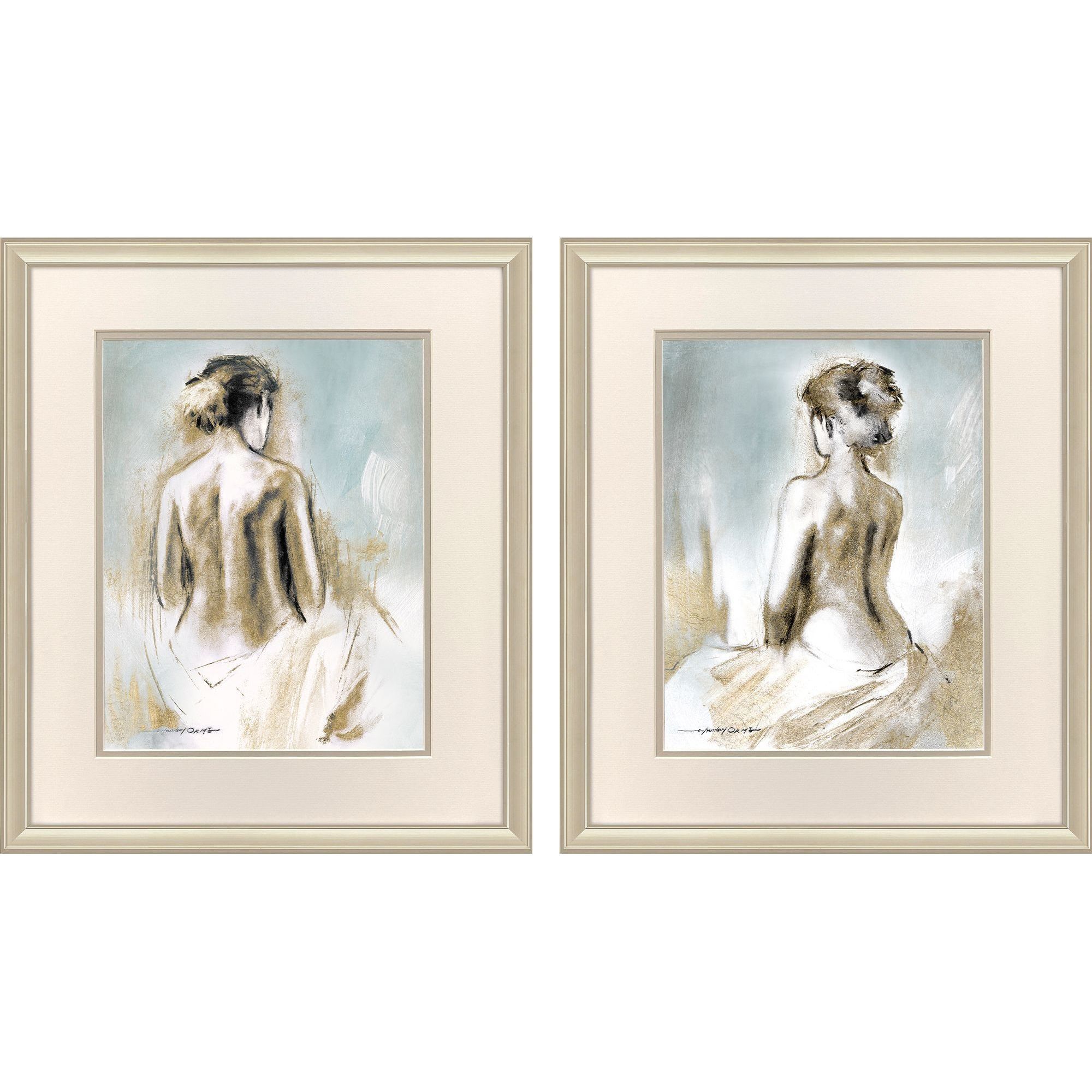 Propac Blue and Brown and Multi and White Framed Art, Propac