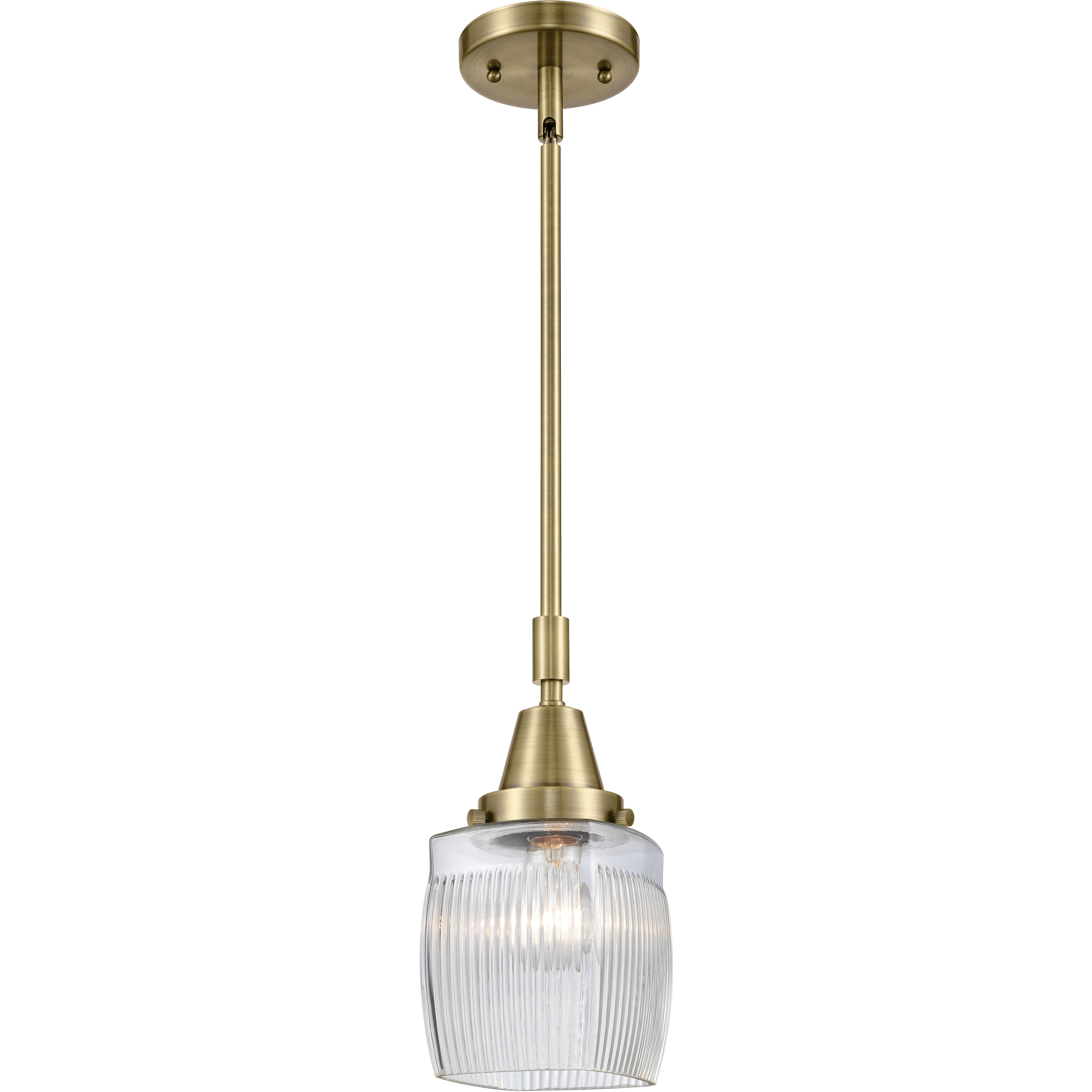 Franklin Restoration Colton 1 Light 6 inch Antique Brass Mini Pendant Ceiling Light