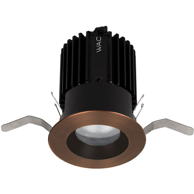 Volta LED Copper Bronze Recessed Lighting in Wide, 90, 2700K, Round