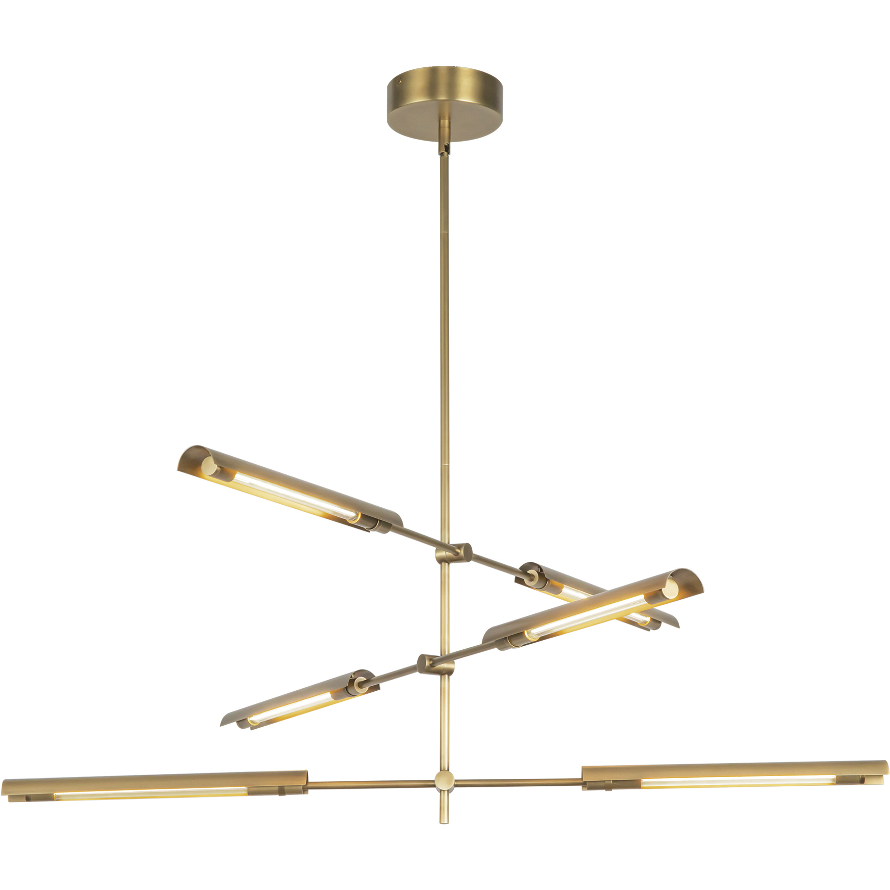 Astrid LED 41.63 inch Metal Shade/Vintage Brass Multi Pendant Ceiling Light