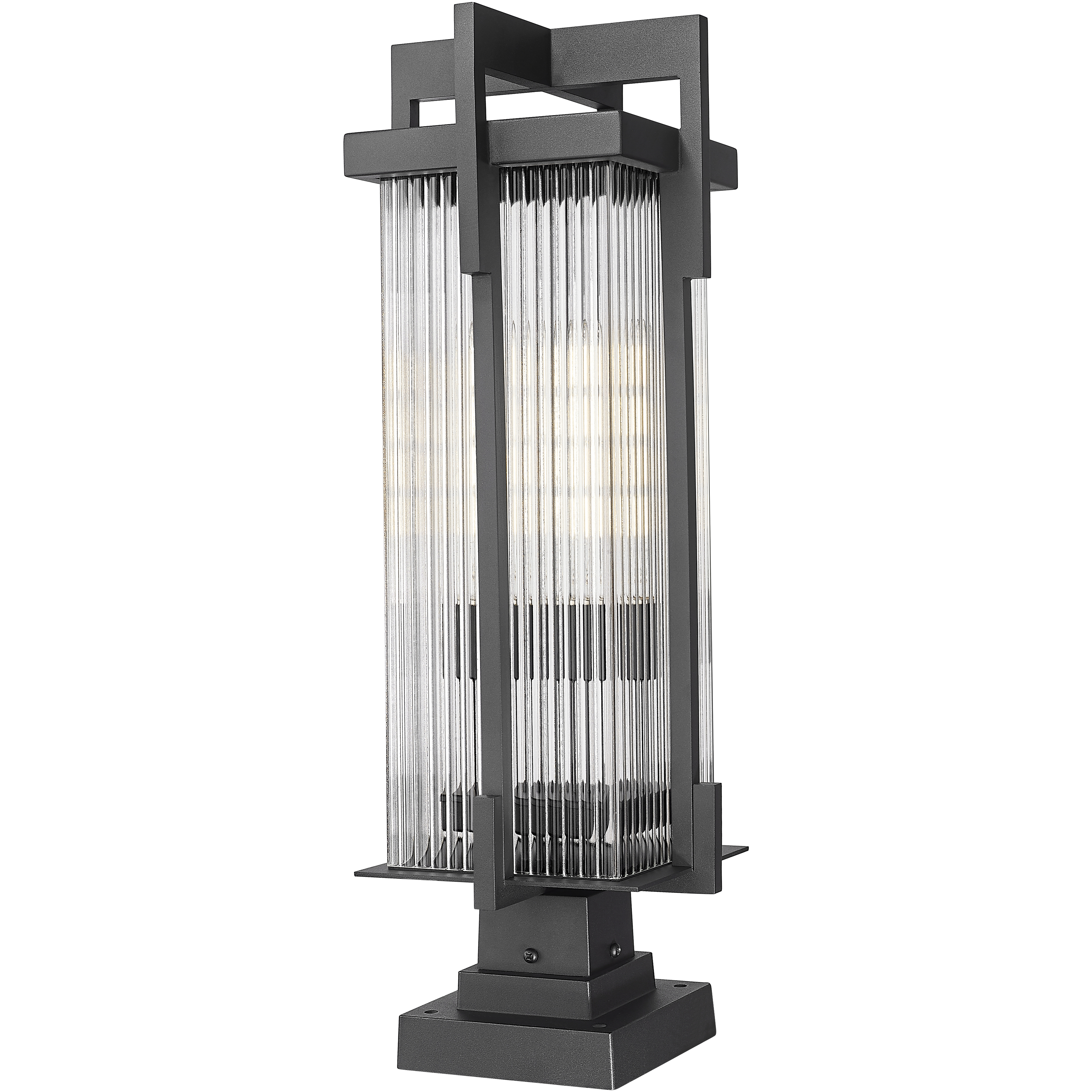 Fortis 2 Light 27.75 inch Sand Black Outdoor Pier Mounted Fixture