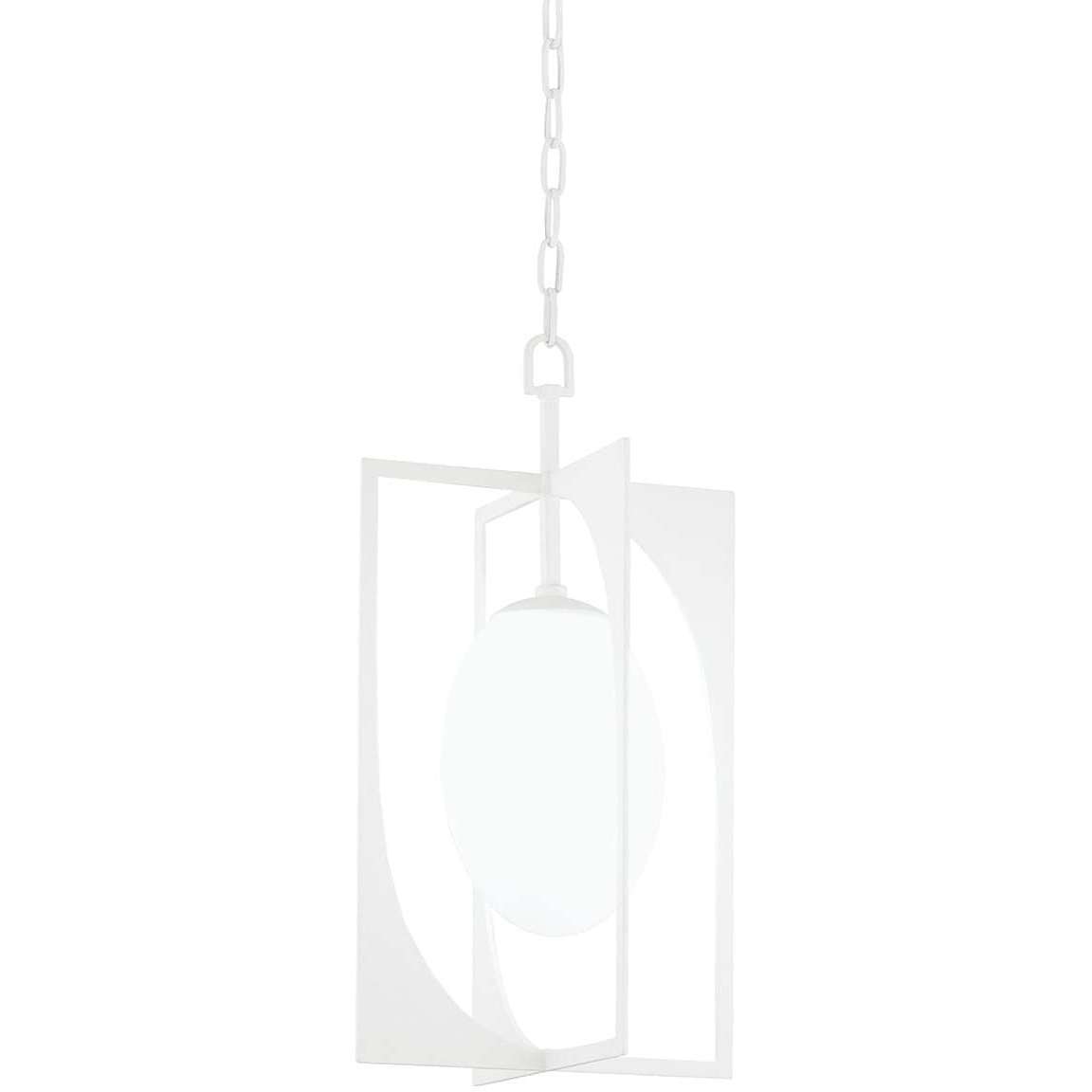 Enzo 1 Light 7.25 inch Gesso White Pendant Ceiling Light