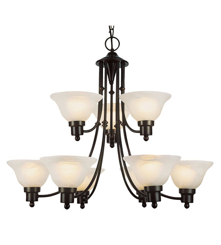 Perkins 9 Light 30 inch Weathered Bronze Chandelier Ceiling Light