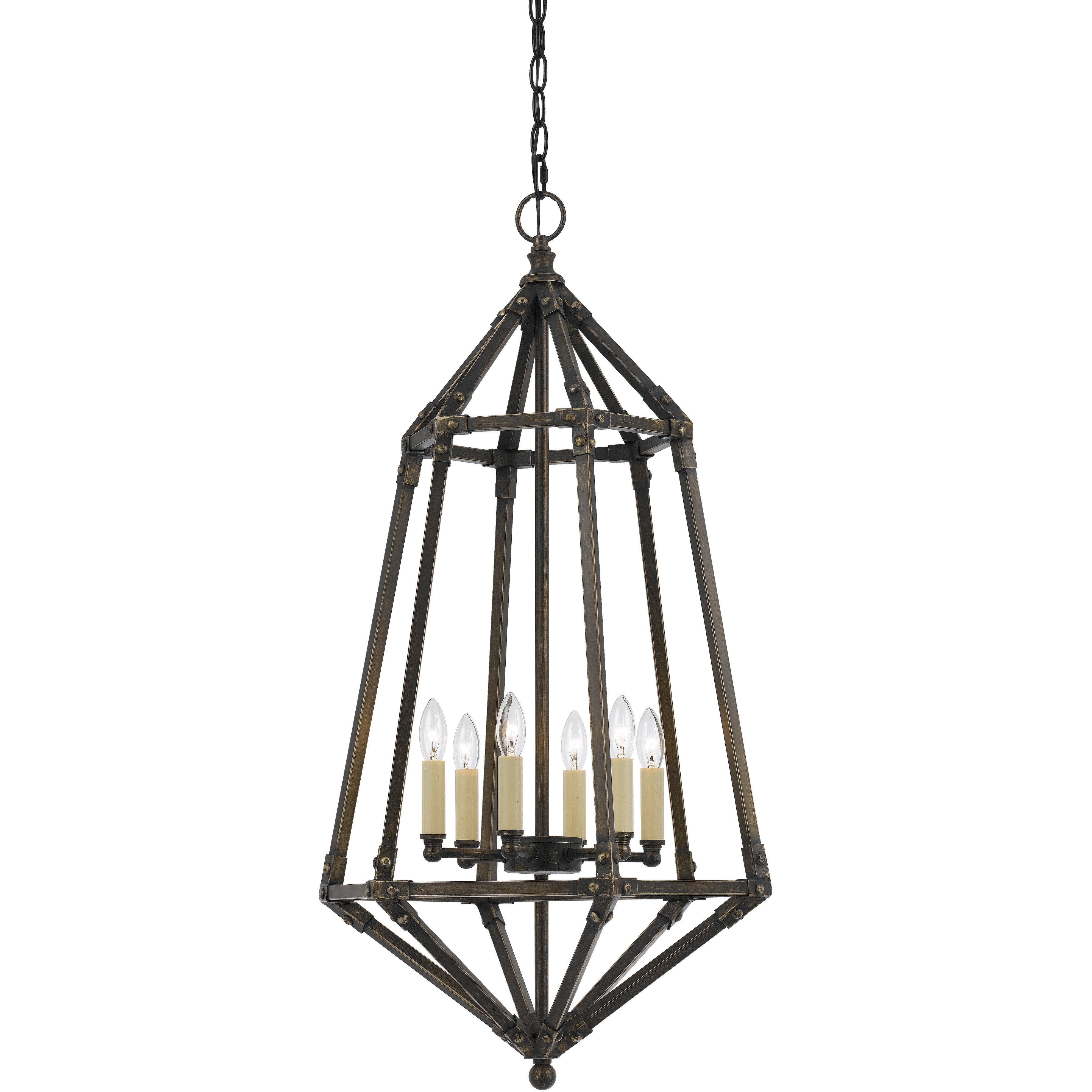 Denmark 6 Light 17 inch Dark Bronze Pendant Ceiling Light