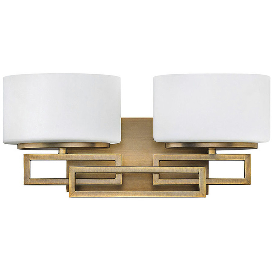 Lanza 2 Light 16 inch Brushed Bronze Vanity Light Wall Light