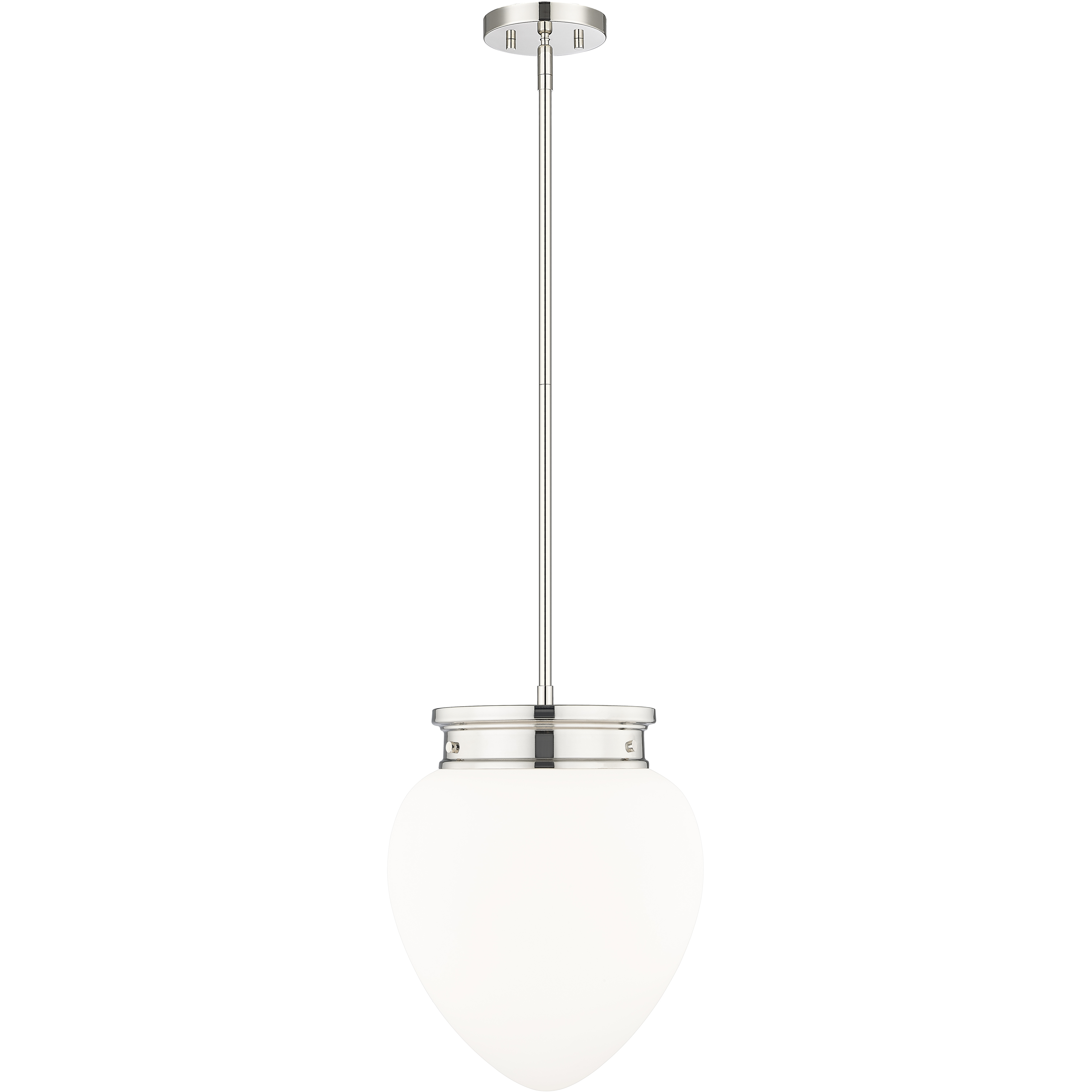 Gideon 1 Light 12.5 inch Polished Nickel Pendant Ceiling Light