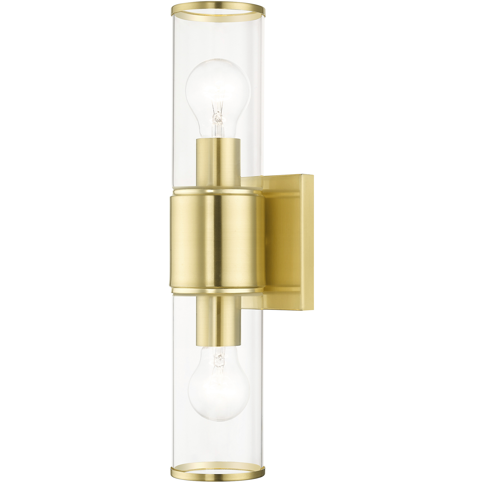Quincy 2 Light 16 inch Satin Brass Vanity Sconce Wall Light