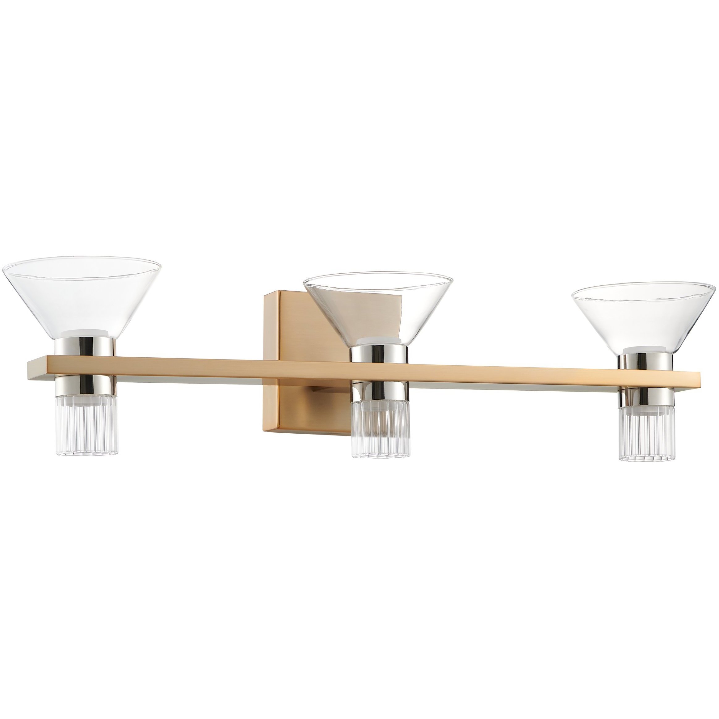 Blake LED 25.5 inch Champagne Gold and Polished Nickel Vanity Light Wall Light