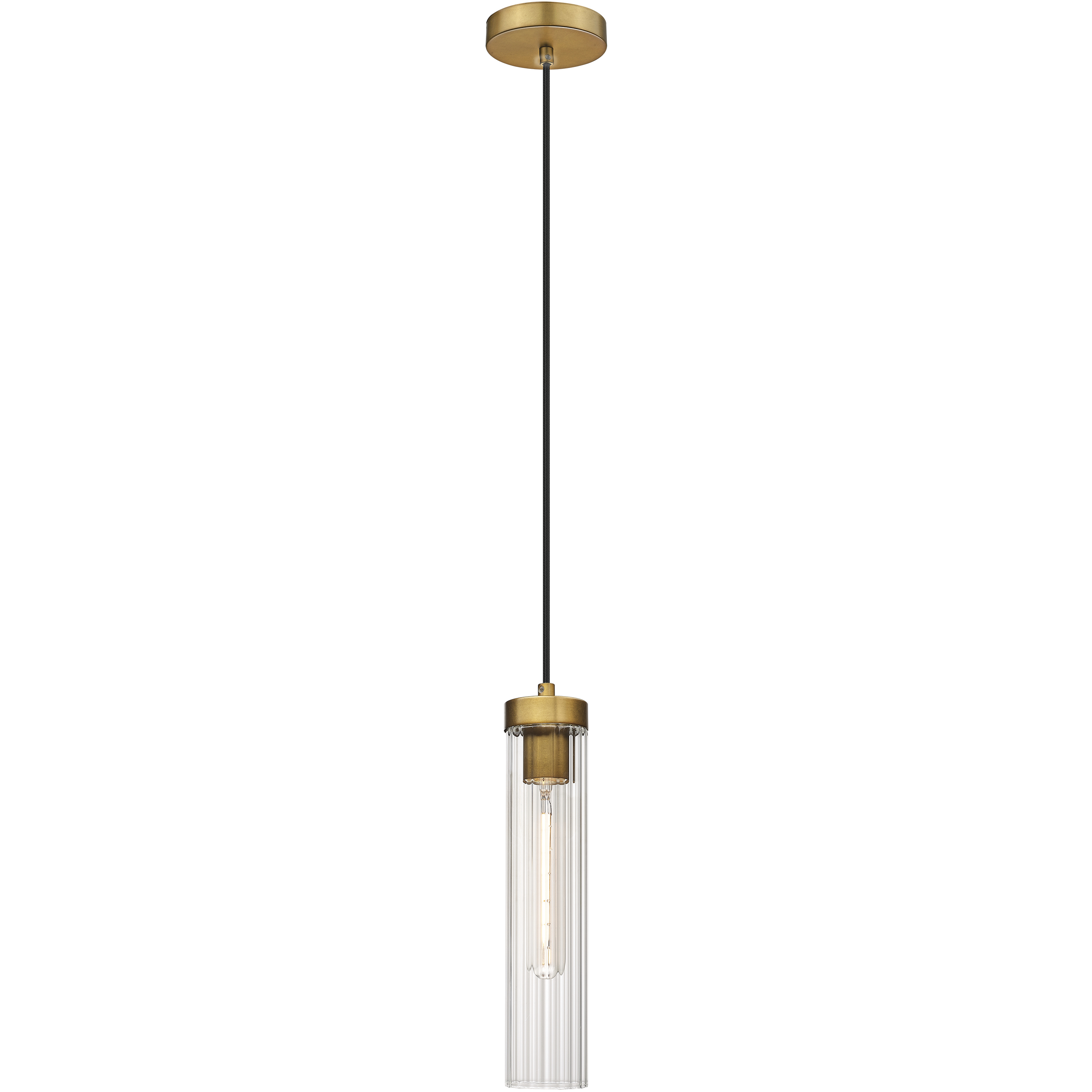Beau 1 Light 4.75 inch Rubbed Brass Pendant Ceiling Light