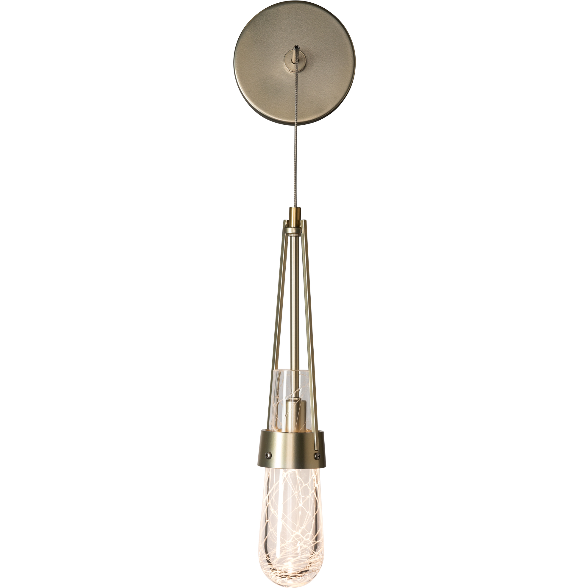 Link 1 Light 5.5 inch Black Sconce Wall Light in Clear with White Threading, Low Voltage