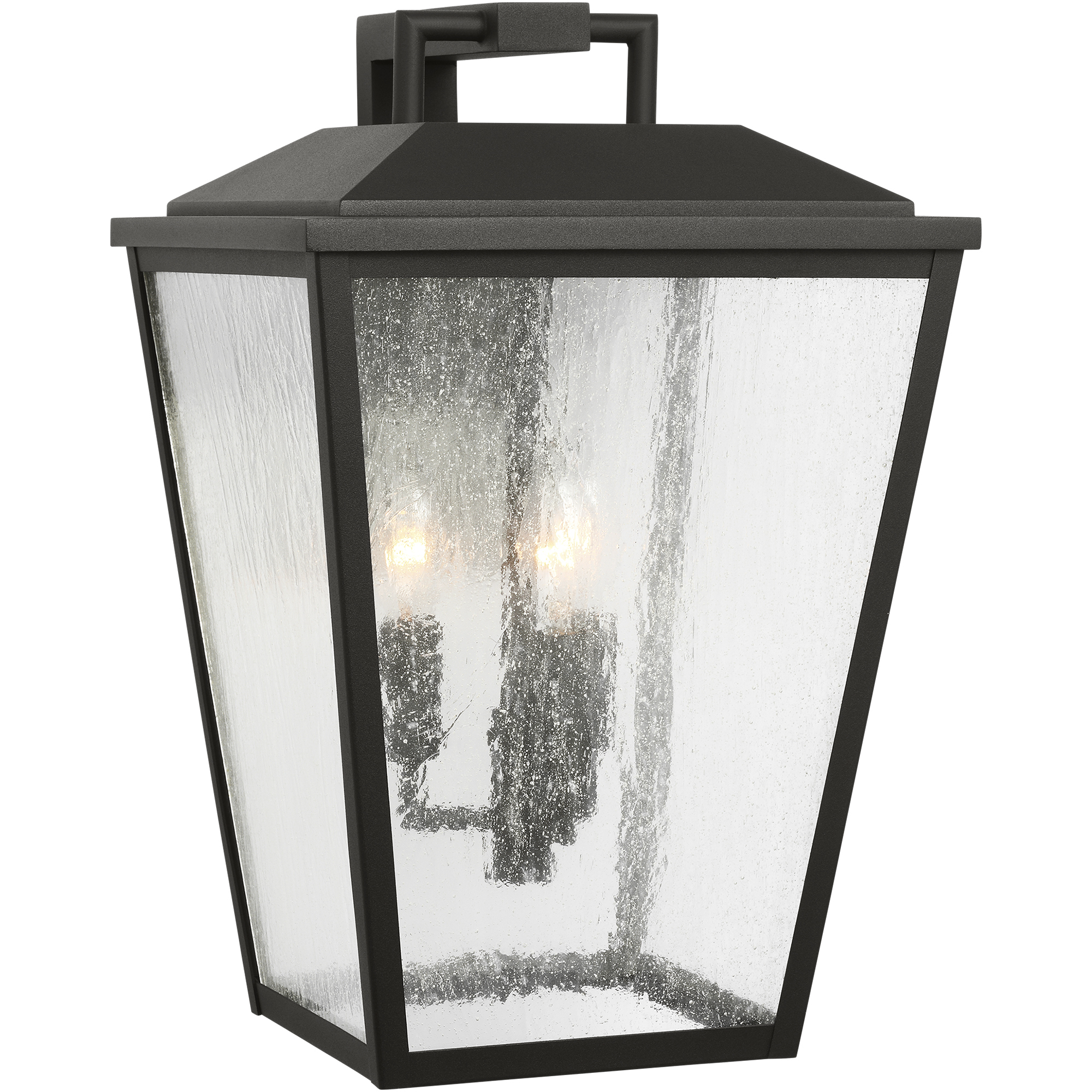 Drew & Jonathan Kennewick 3 Light 16.5 inch Textured Black Outdoor Wall Lantern, Large