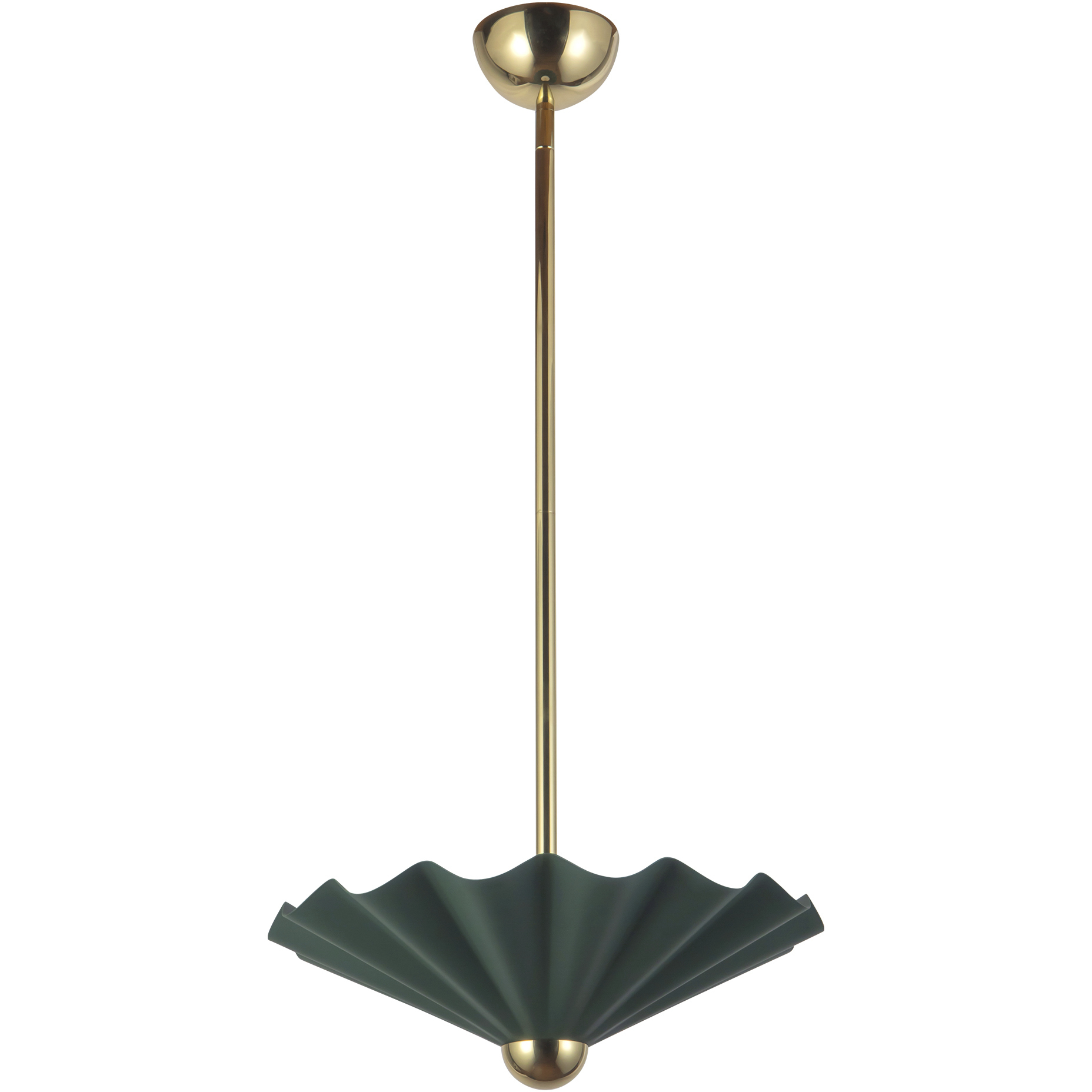 Furrow 16 inch Pine Green Pendant Ceiling Light