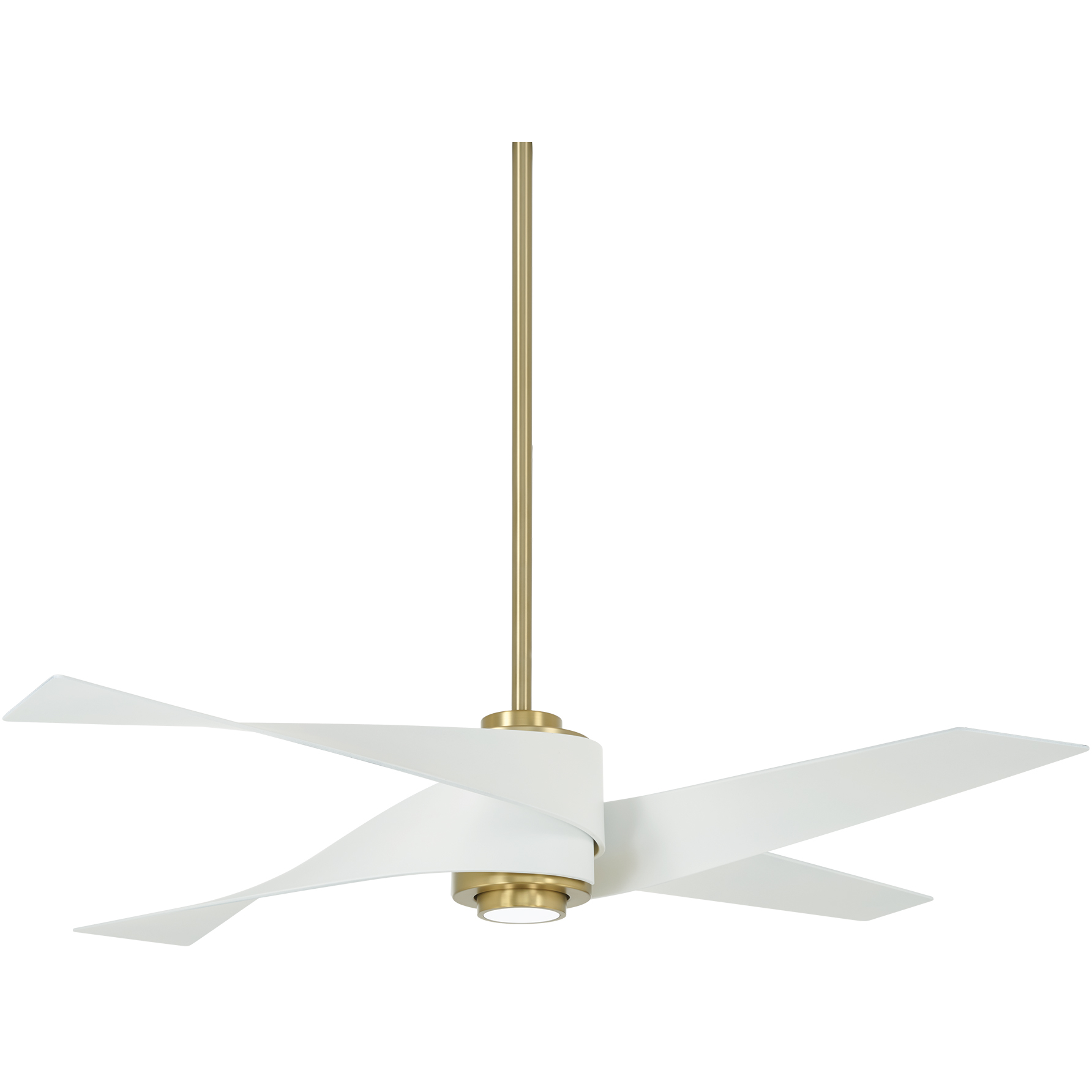 Artemis IV 64 inch Soft Brass with Flat White Blades Ceiling Fan in Soft Brass/Flat White