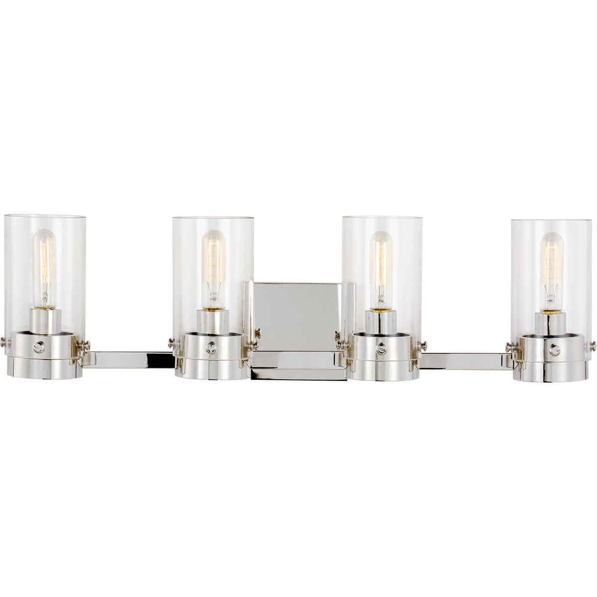 C&M by Chapman & Myers Garrett 4 Light 29.25 inch Polished Nickel Vanity Light Wall Light