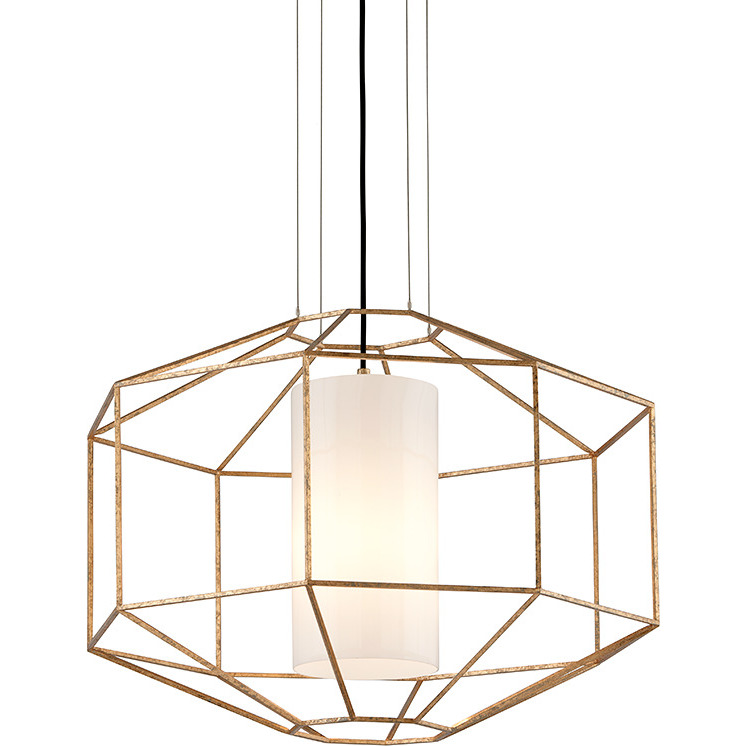 Silhouette 1 Light 25.5 inch Gold Leaf Chandelier Ceiling Light