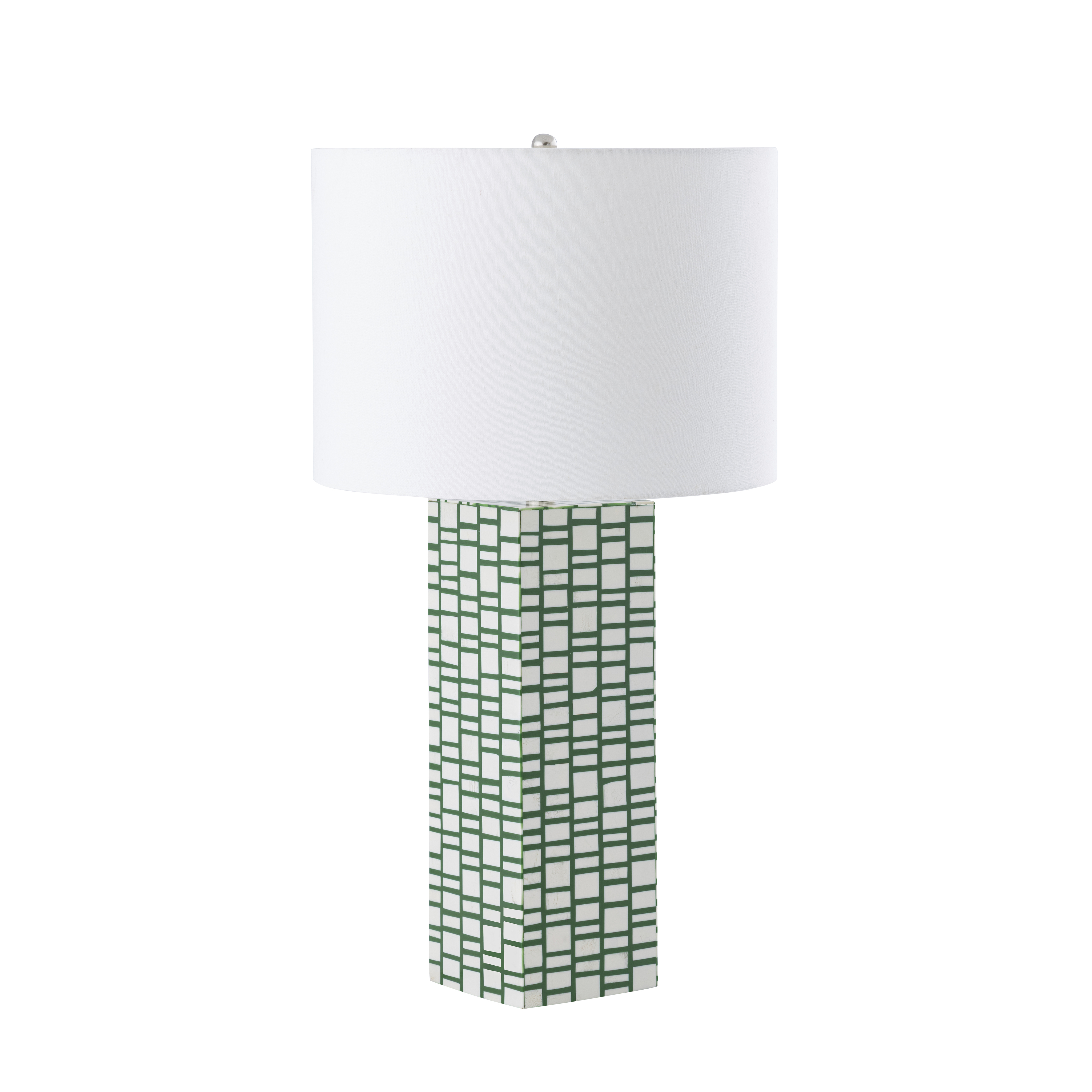Etten 27 inch 9 watt Green with White Table Lamp Portable Light