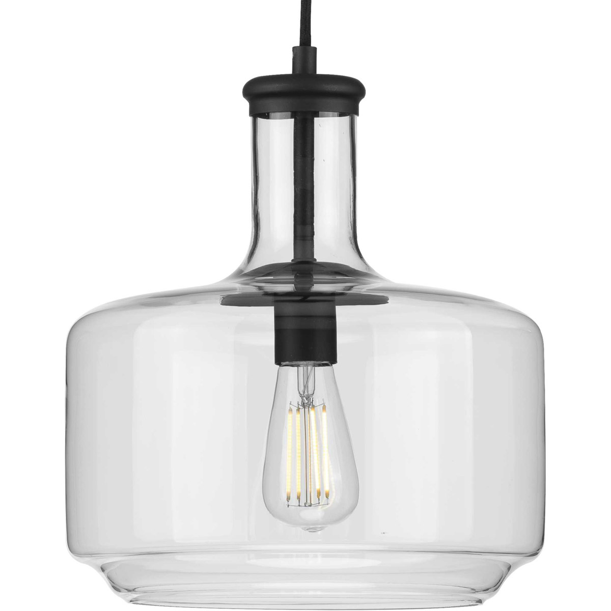 Latrobe 1 Light 12.25 inch Matte Black Pendant Ceiling Light