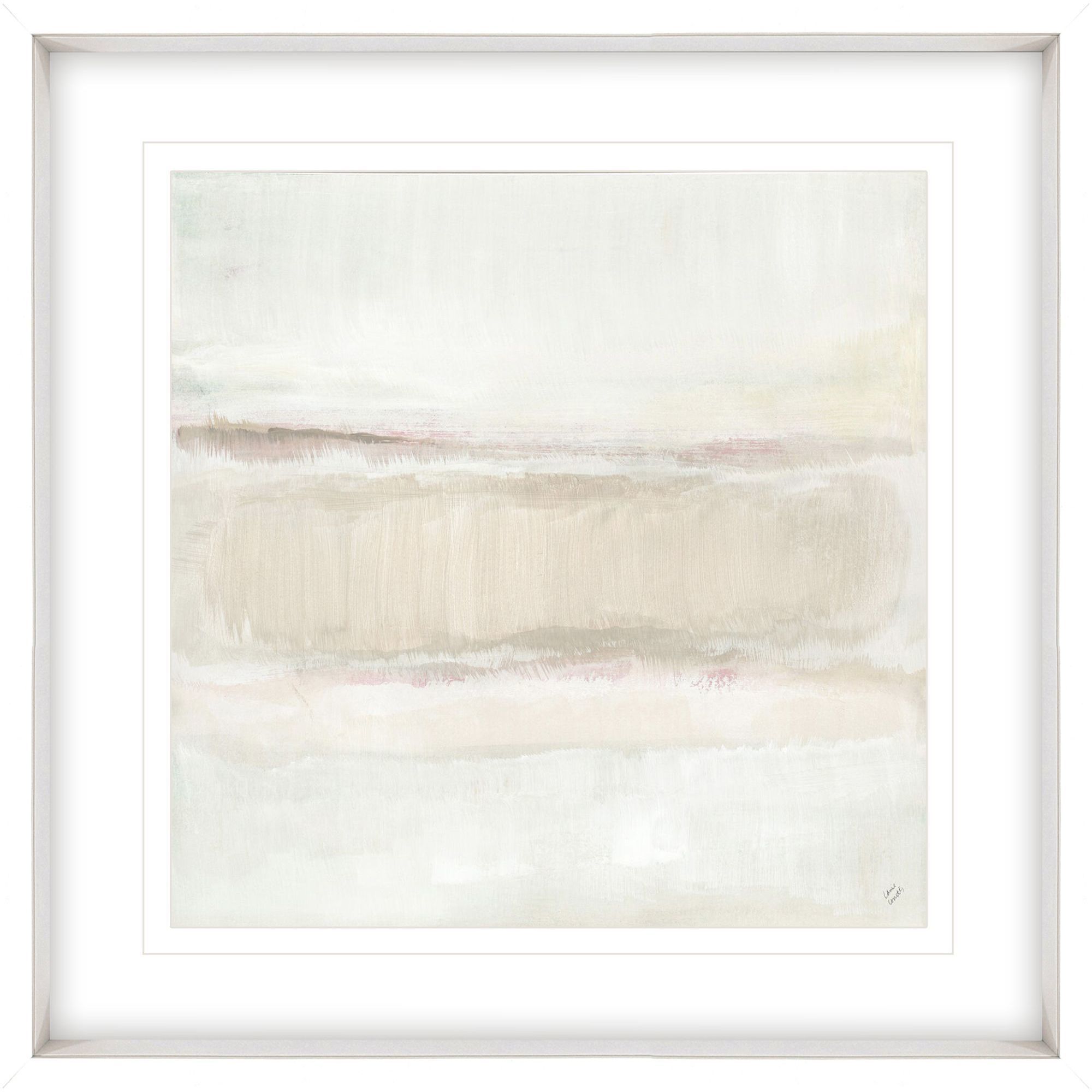 Restful Landscape Gray and Pink and Purple Framed Art