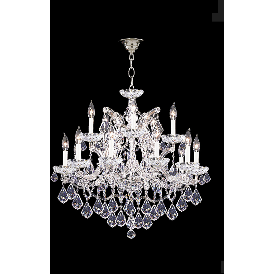 Maria Theresa 15 Light 29 inch Silver Chandelier Ceiling Light
