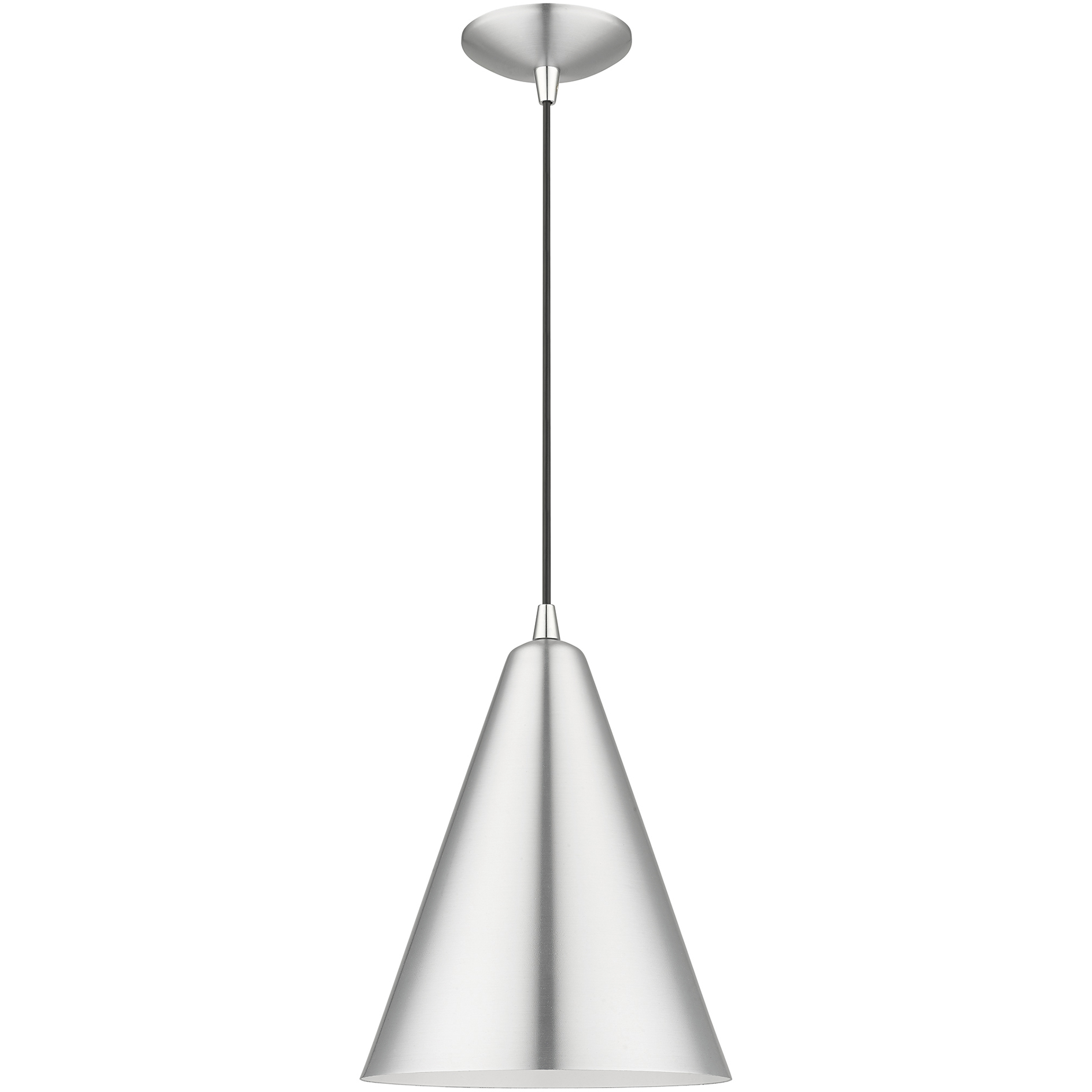 Dulce 1 Light 10 inch Brushed Aluminum with Polished Chrome Accents Pendant Ceiling Light