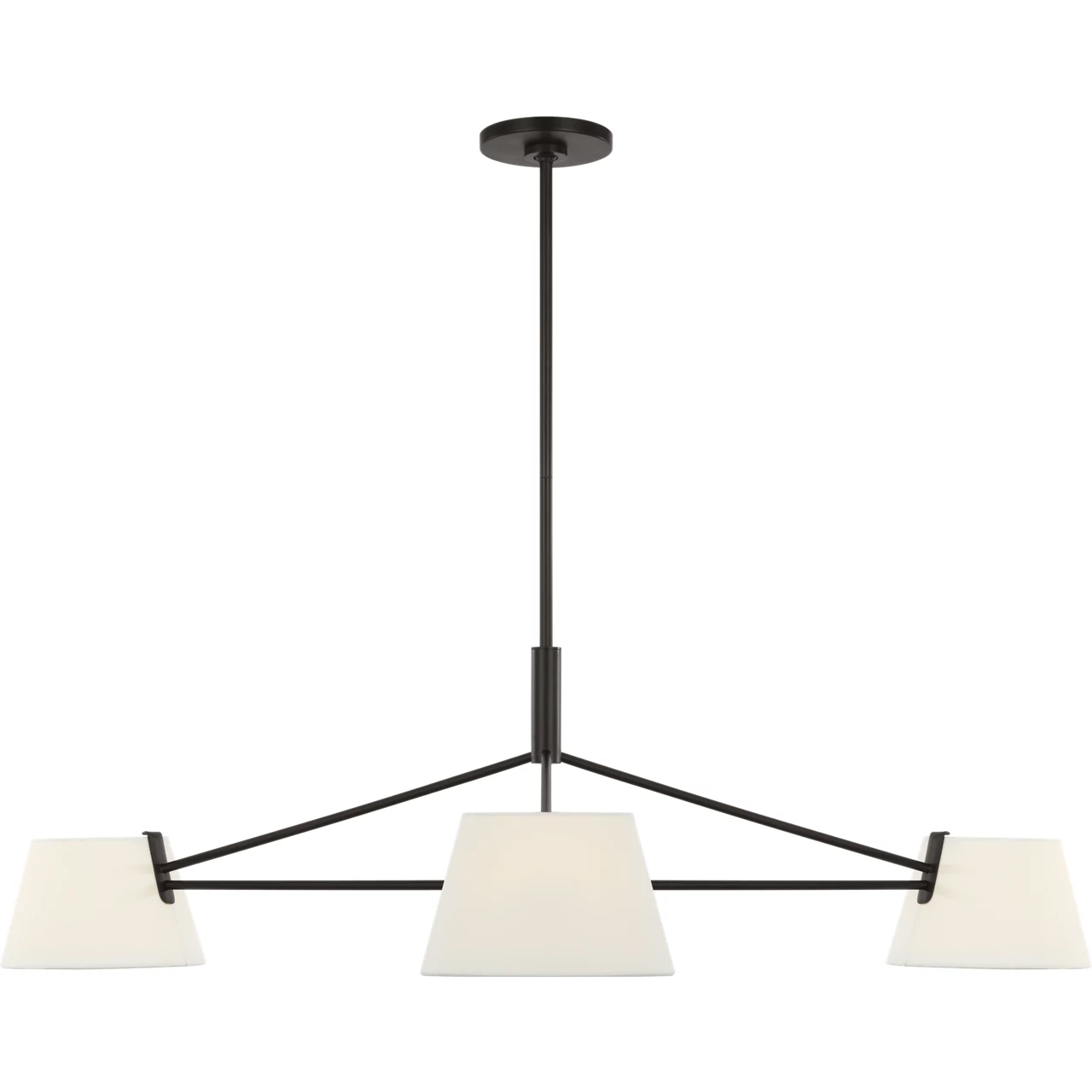 Richard June Hale 3 Light 48 inch Aged Iron Chandelier Ceiling Light